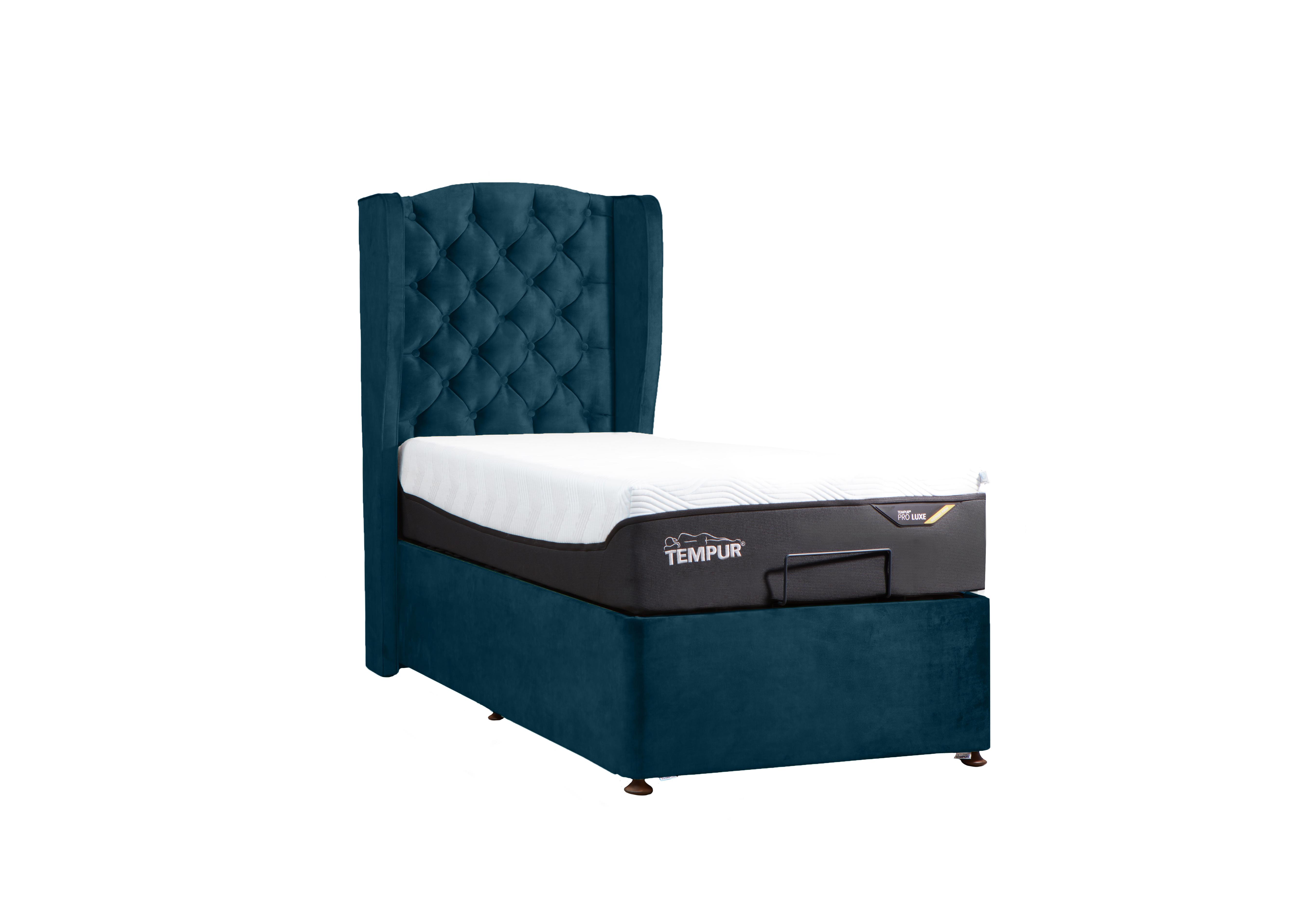 Suffolk Adjustable Disc Divan Base in Velvet Aqua on Furniture Village