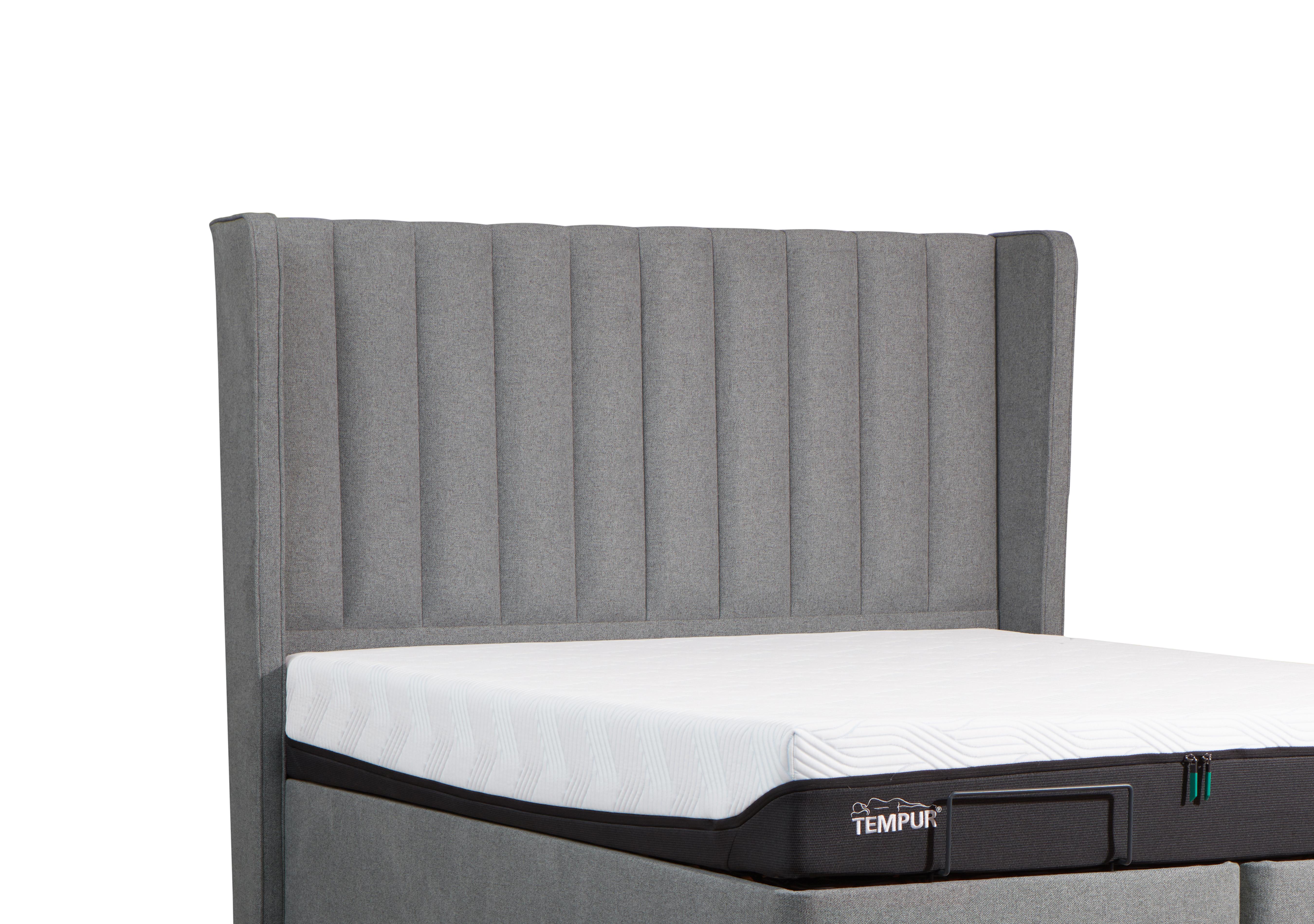 Suffolk Wickham Floor Standing Headboard in Soho Light Grey on Furniture Village