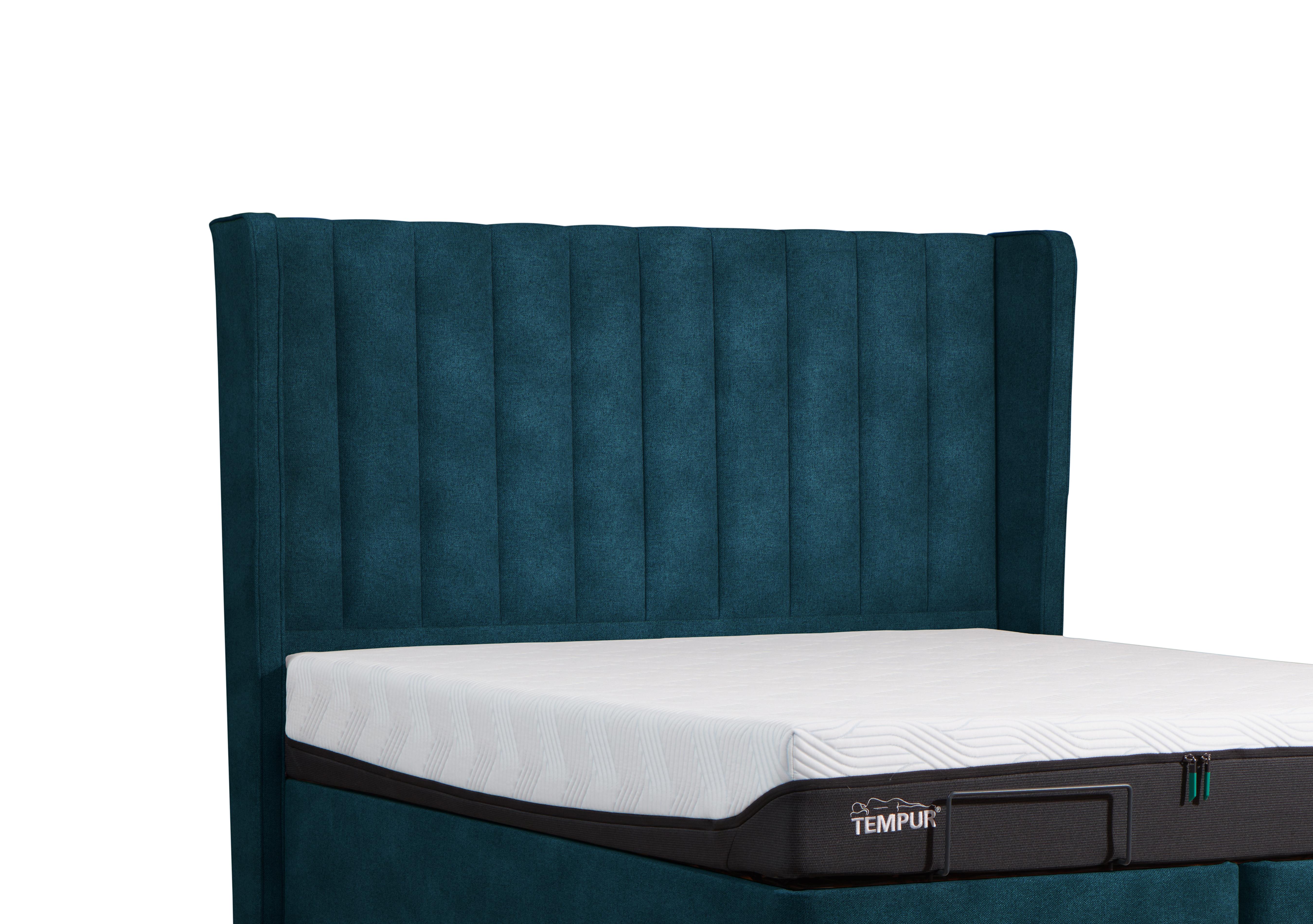 Suffolk Wickham Floor Standing Headboard in Velvet Aqua on Furniture Village