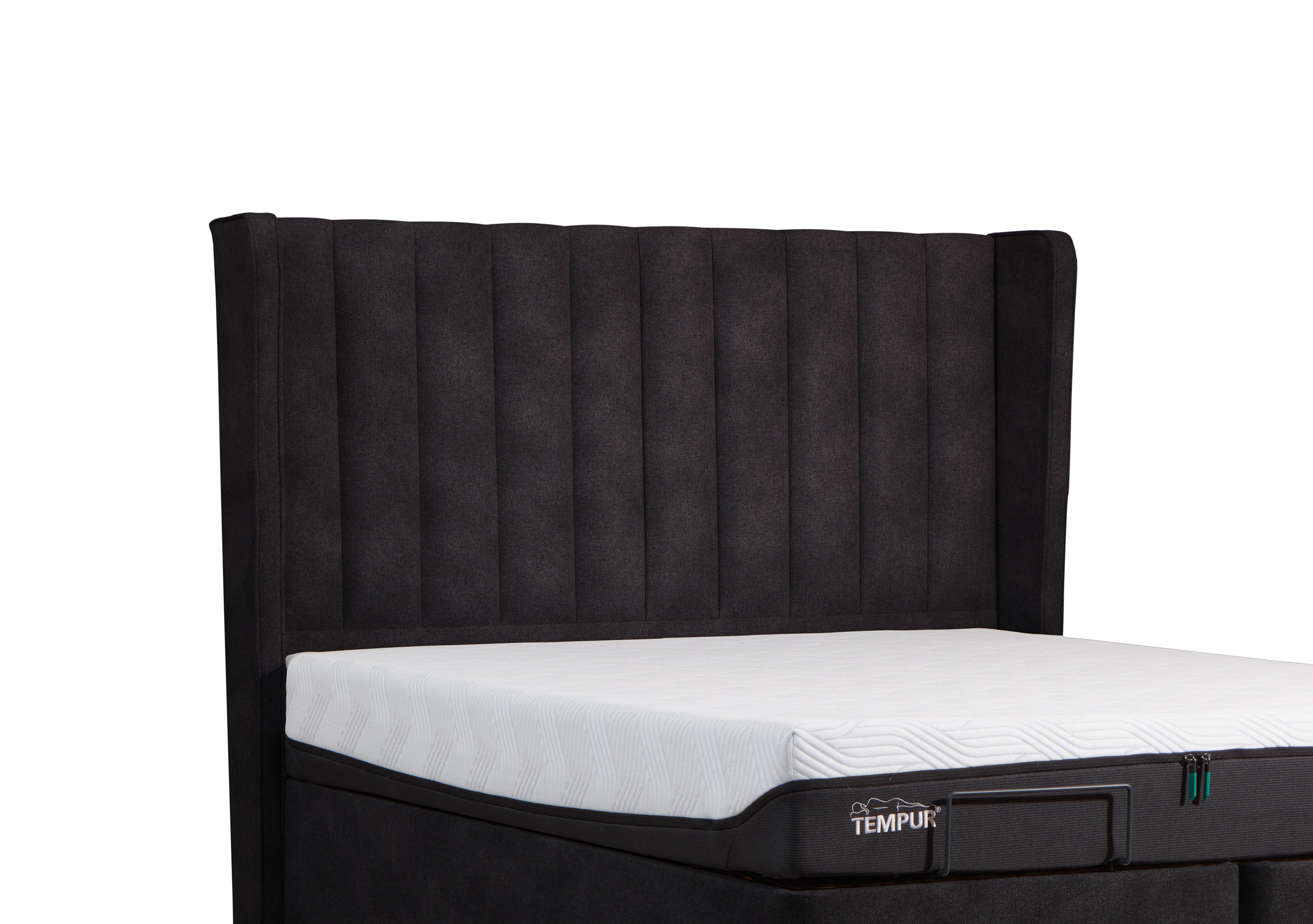 Suffolk Wickham Floor Standing Headboard in Velvet Coal on Furniture Village