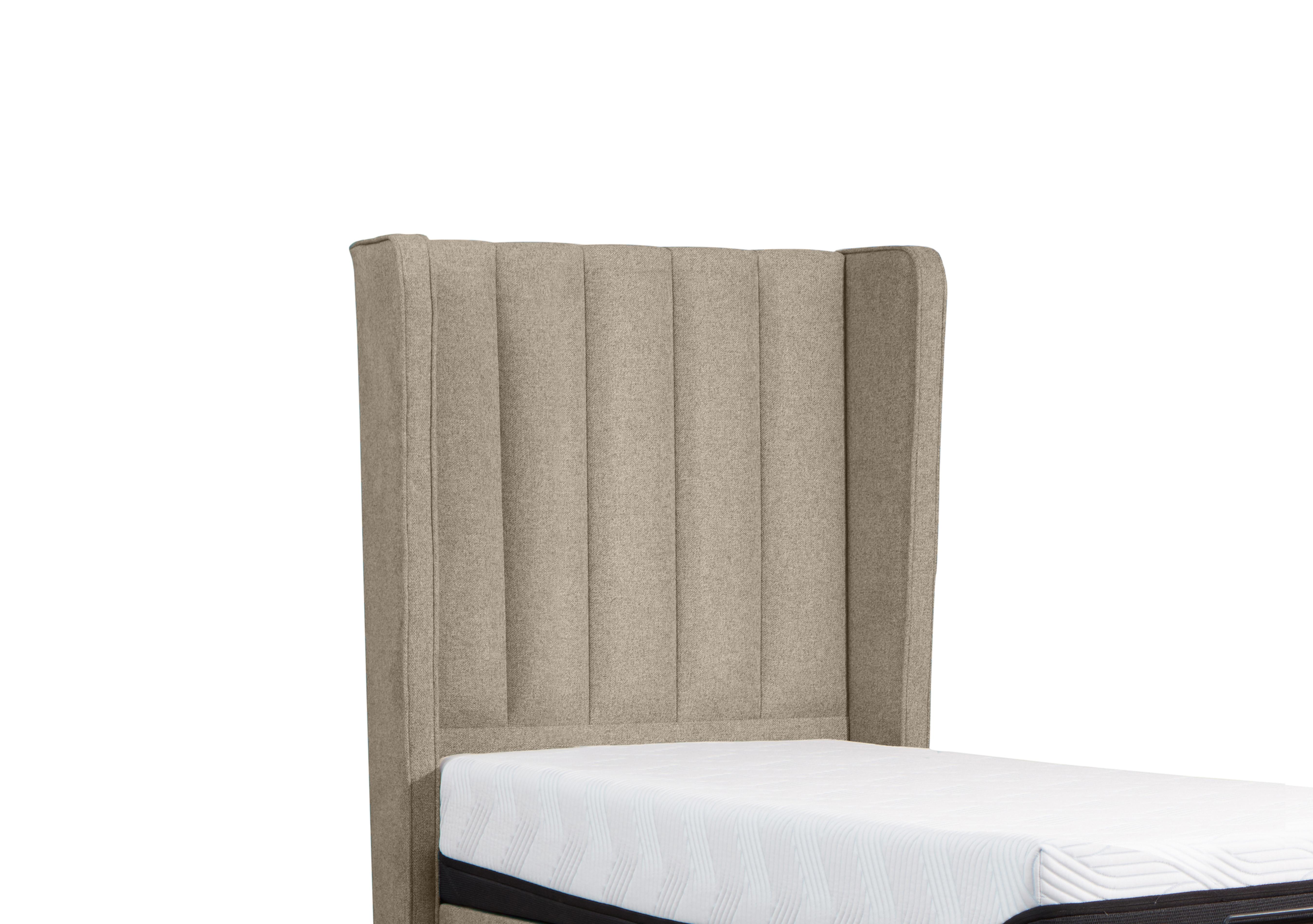Suffolk Wickham Floor Standing Headboard in Velvet Stone on Furniture Village