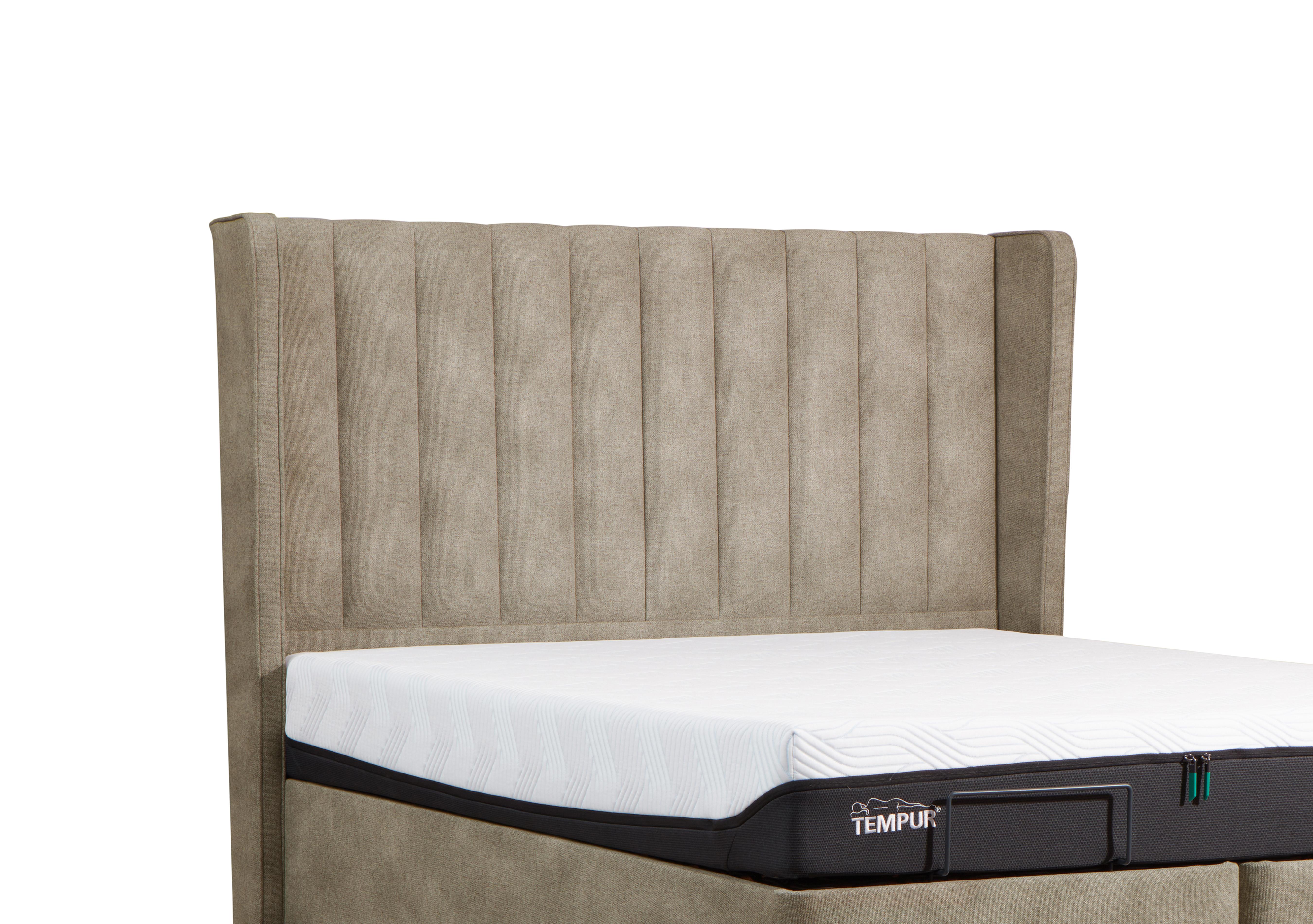 Suffolk Wickham Floor Standing Headboard in Velvet Stone on Furniture Village