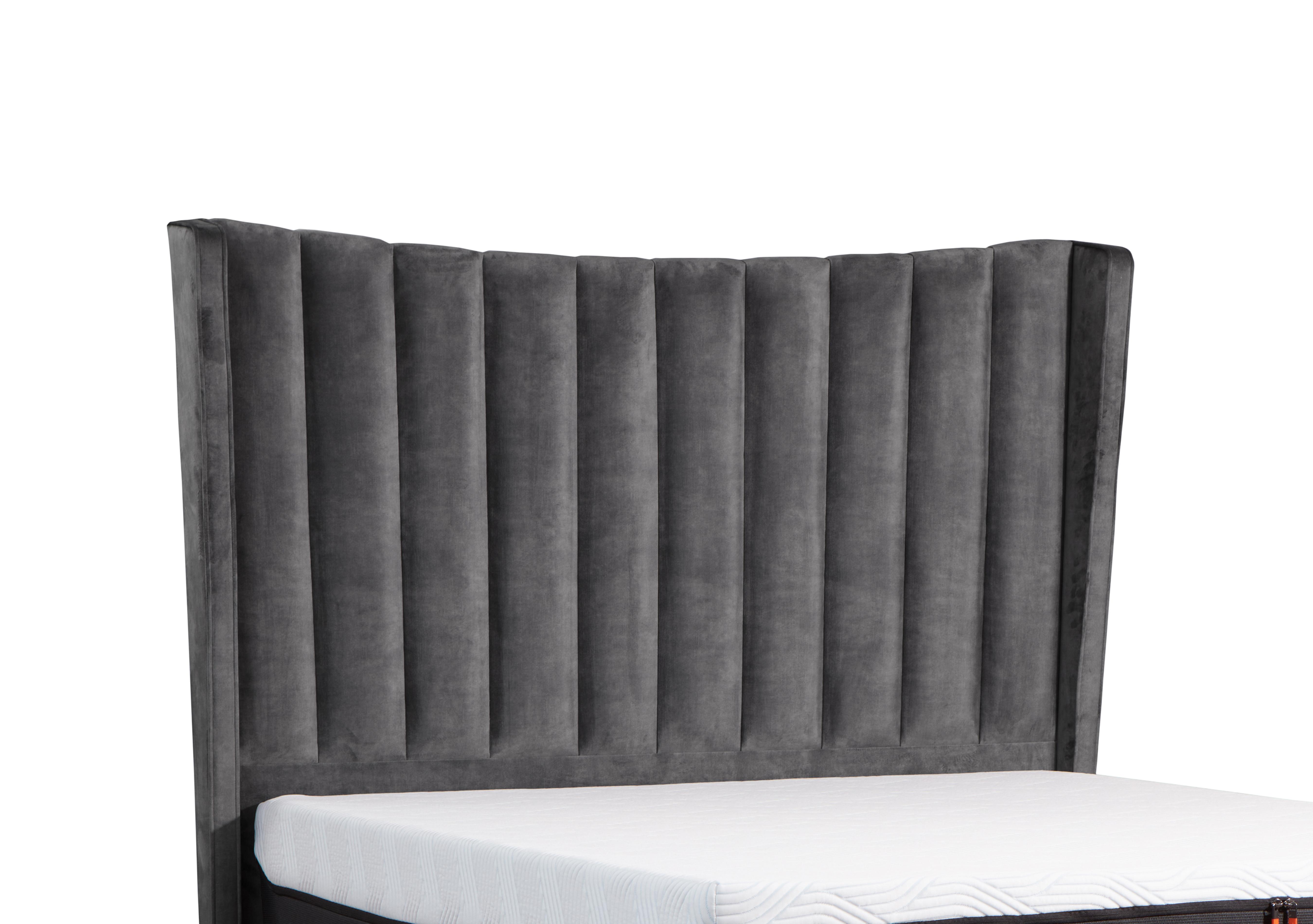Suffolk Orford Floor Standing Headboard in Soho Light Grey on Furniture Village
