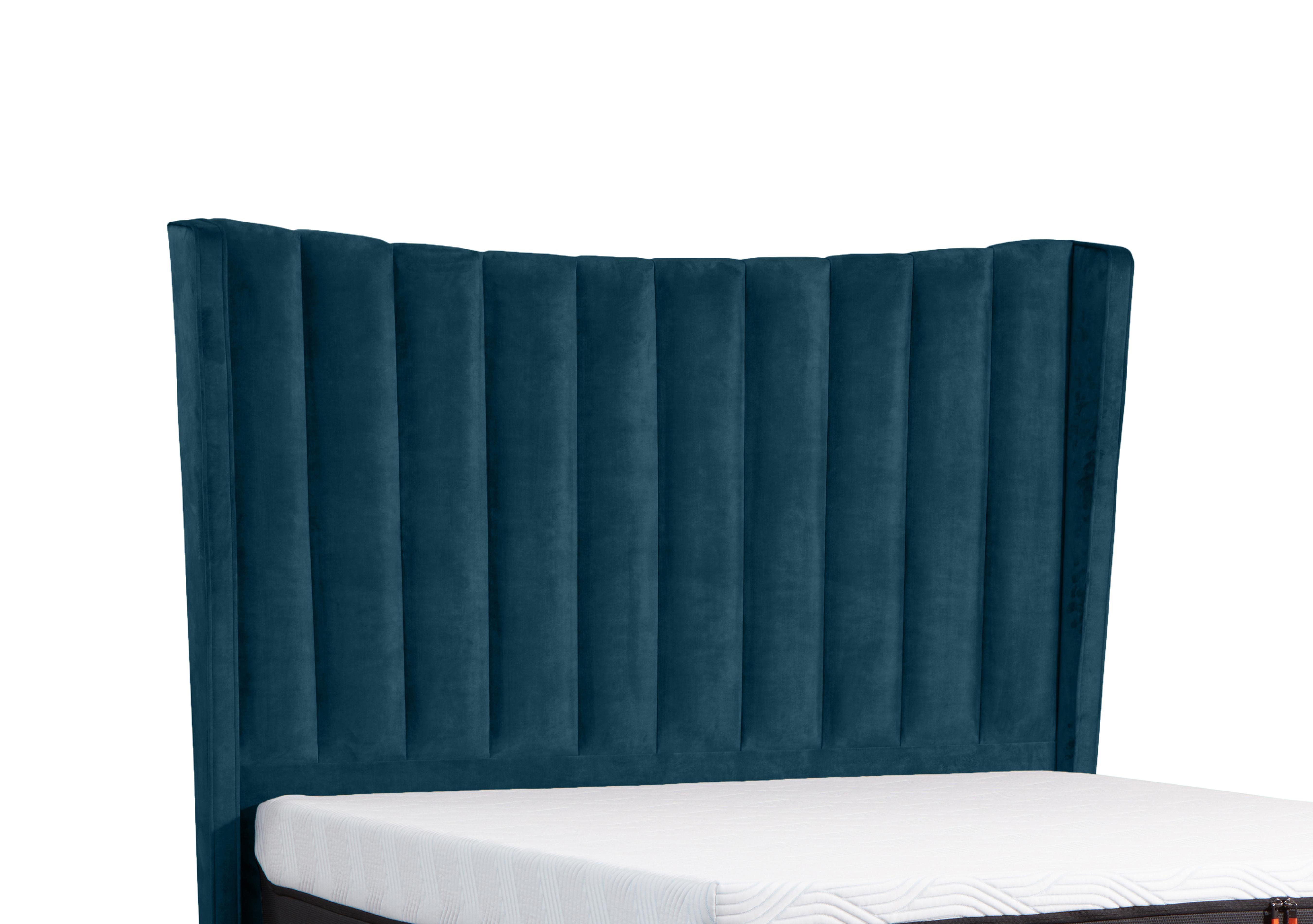 Suffolk Orford Floor Standing Headboard in Velvet Aqua on Furniture Village