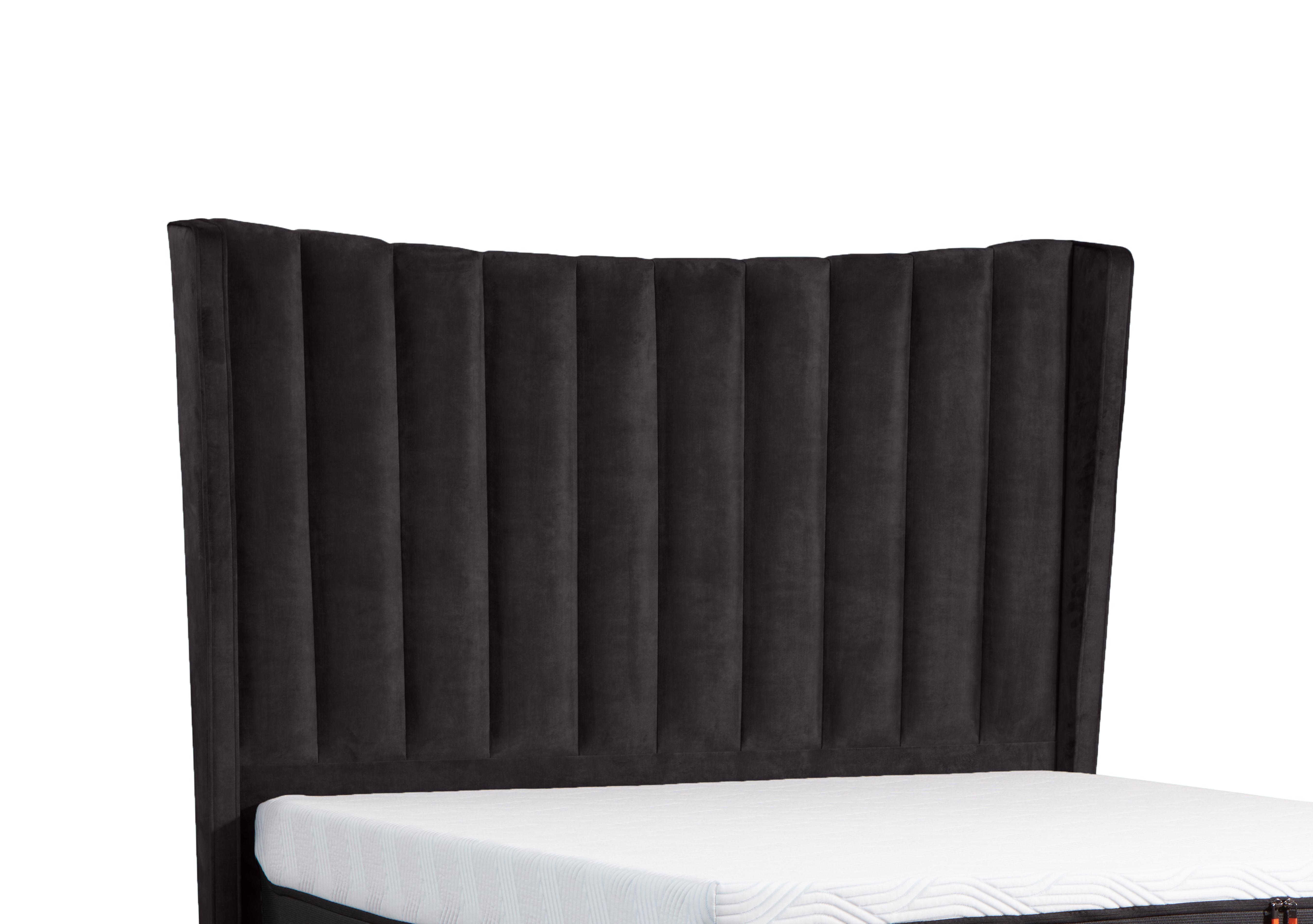 Suffolk Orford Floor Standing Headboard in Velvet Coal on Furniture Village