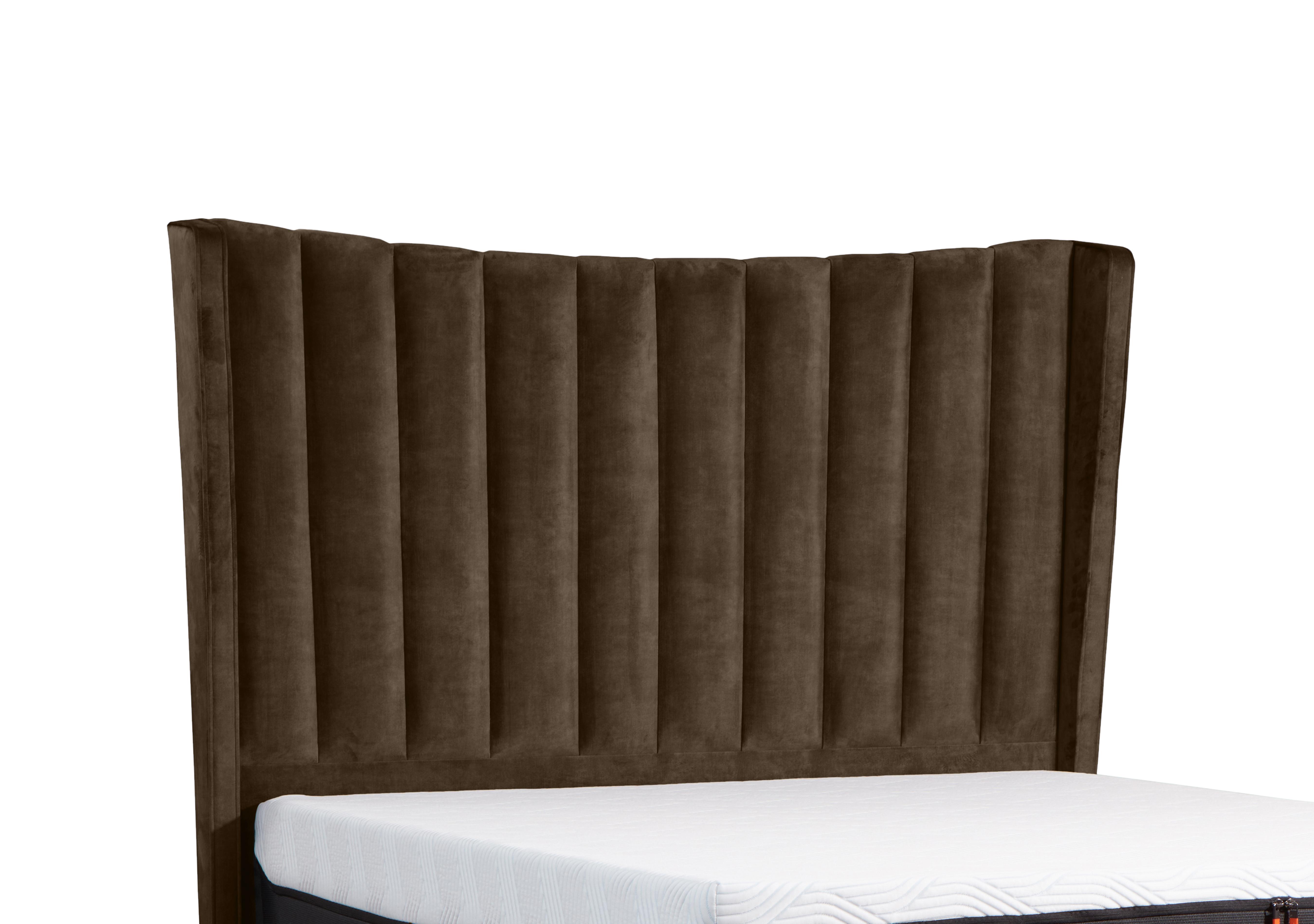 Suffolk Orford Floor Standing Headboard in Velvet Olive on Furniture Village