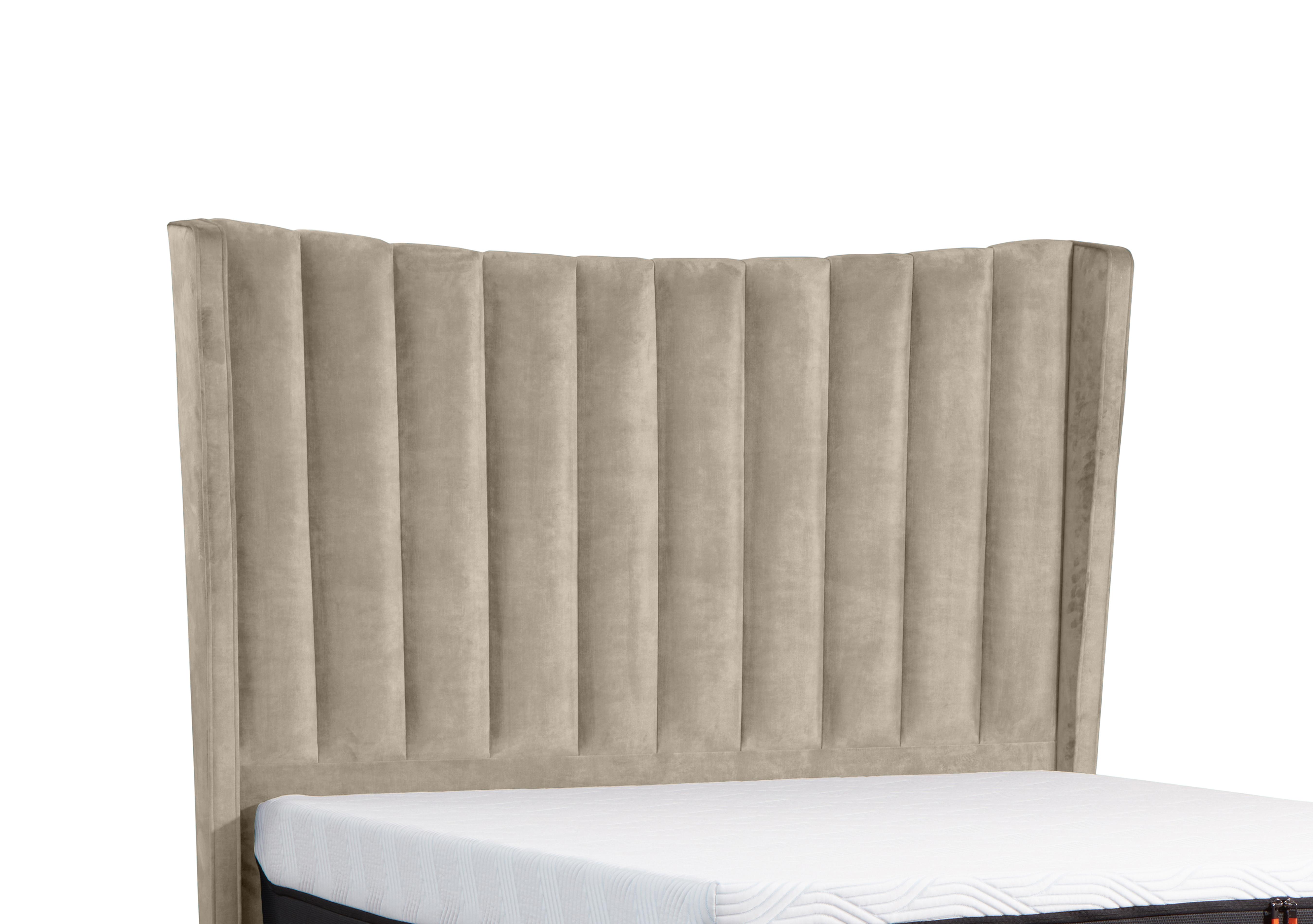 Suffolk Orford Floor Standing Headboard in Velvet Stone on Furniture Village