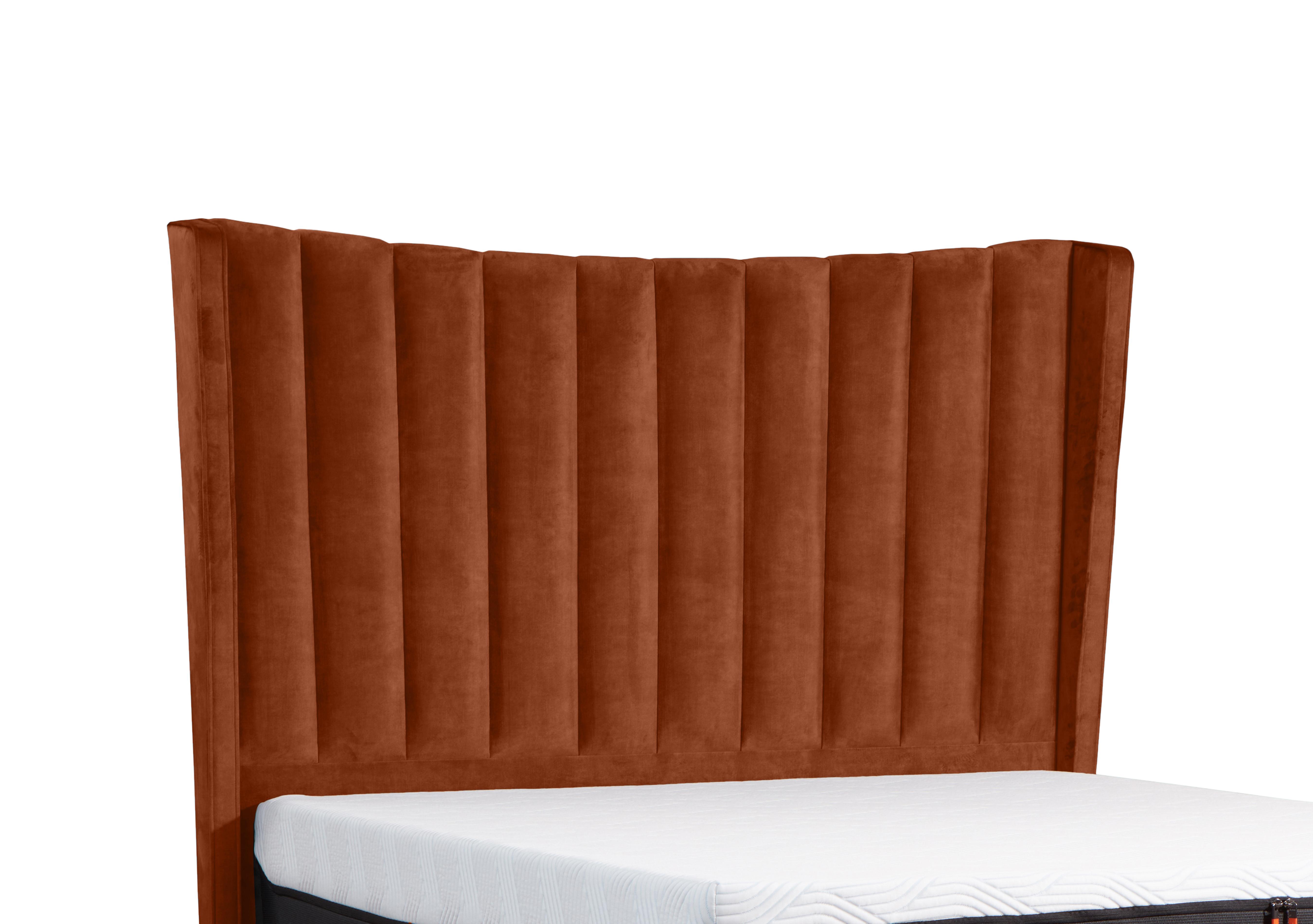 Suffolk Orford Floor Standing Headboard in Velvet Turmeric on Furniture Village