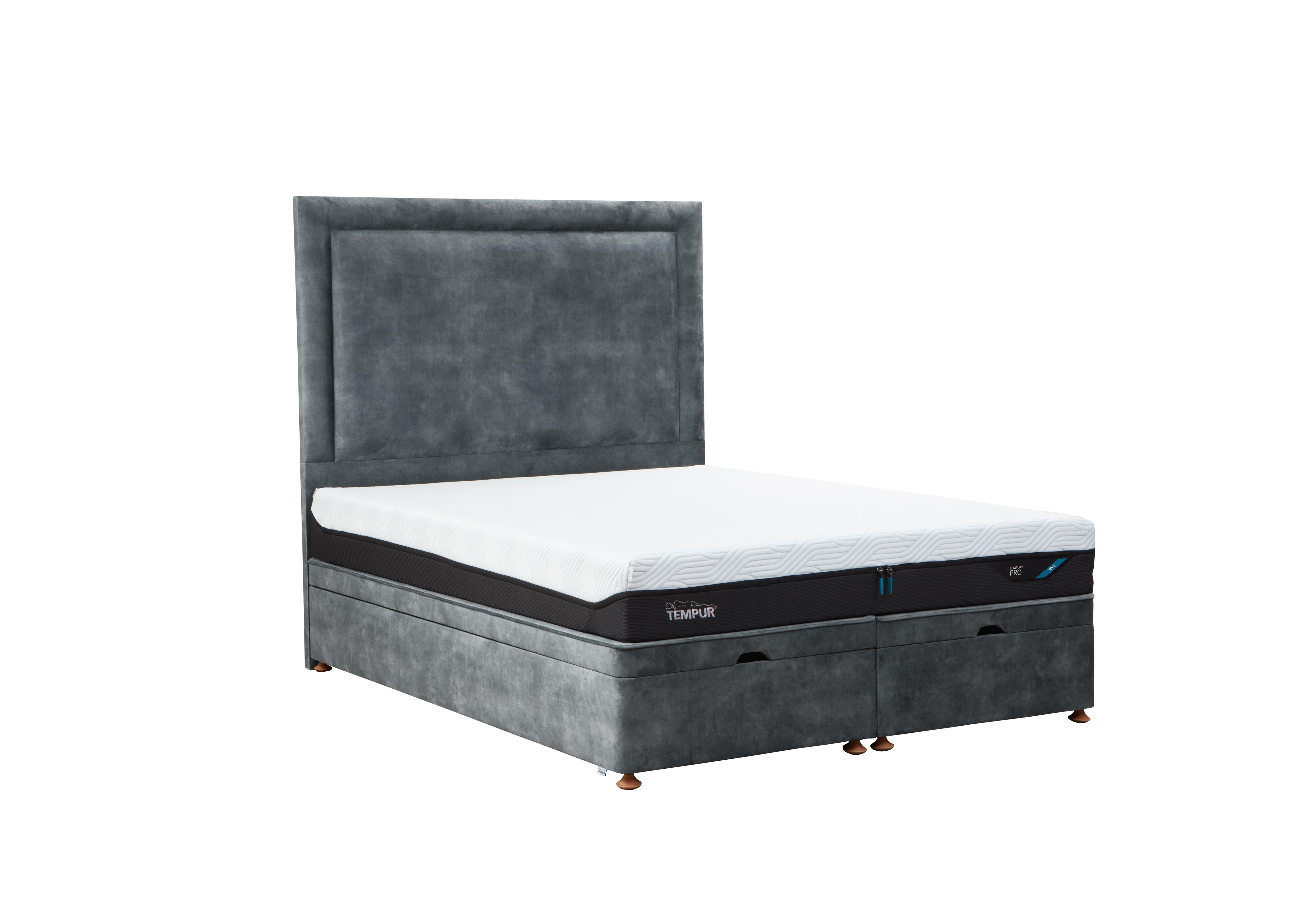 Suffolk Platform Ottoman Divan Base in Soho Light Grey on Furniture Village