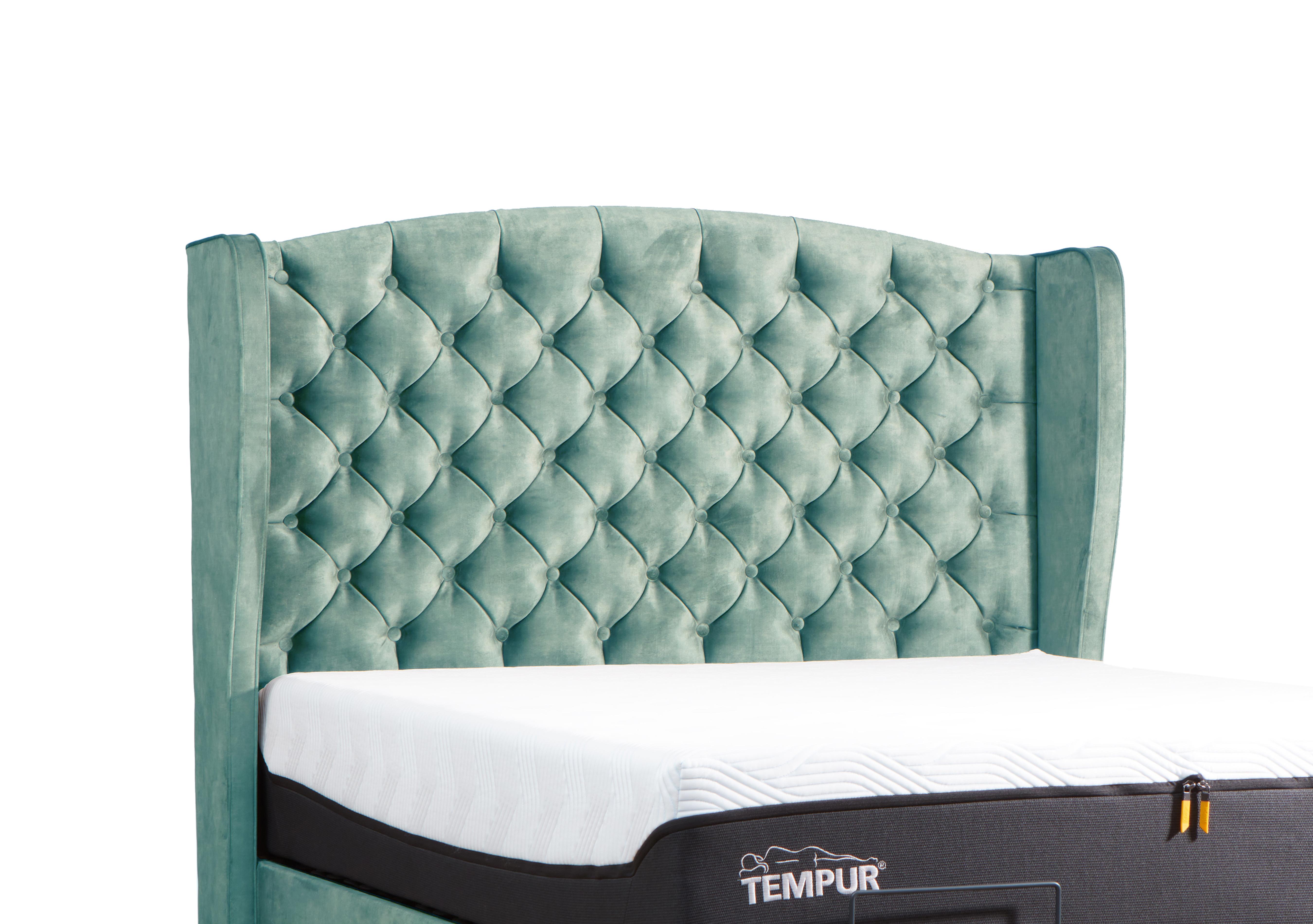 Suffolk Woodbridge Floor Standing Headboard in Soho Teal on Furniture Village