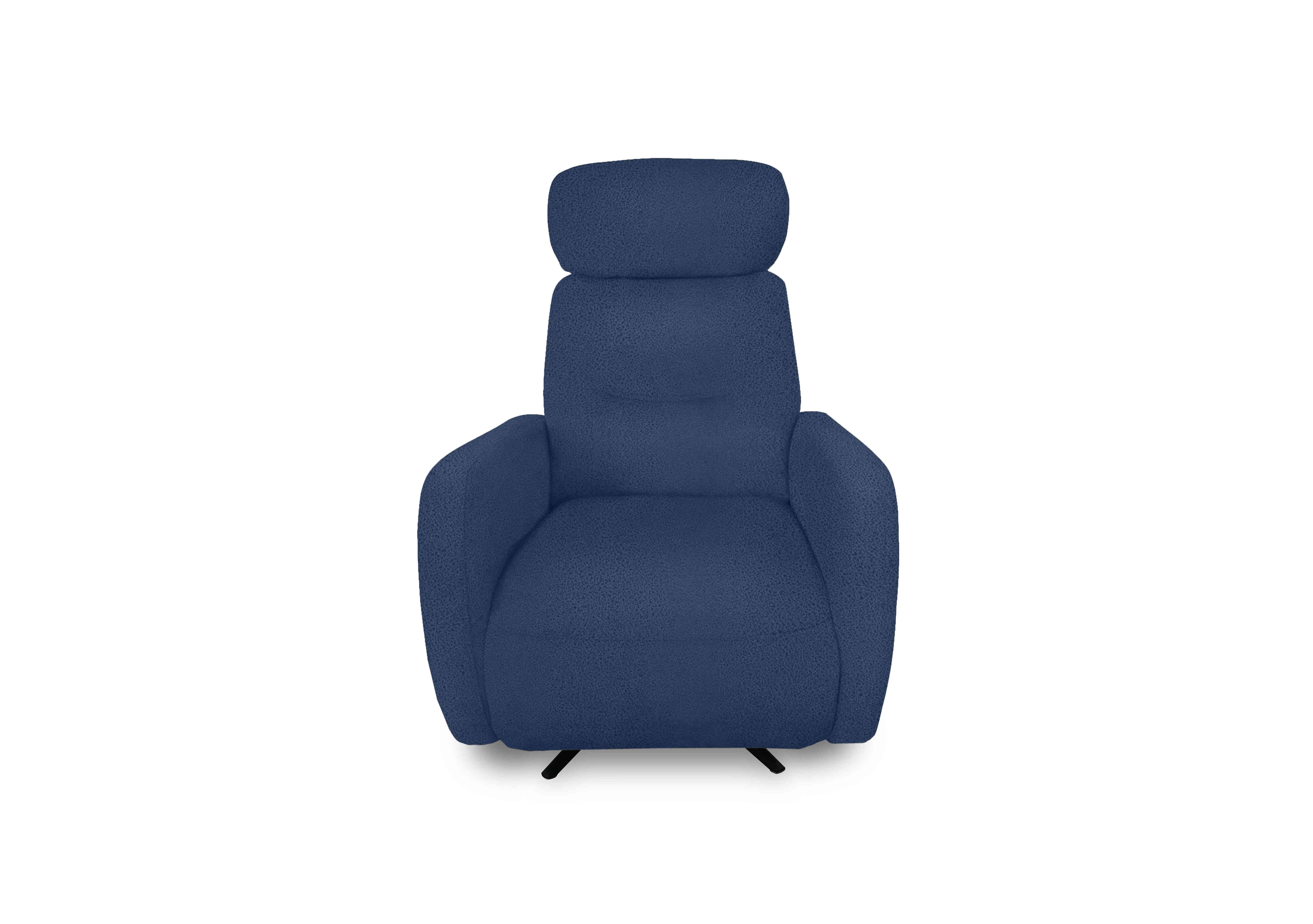 Designer Chair Collection Tokyo Fabric Manual Recliner Swivel Chair in Bfa-Blj-R10 Blue on Furniture Village