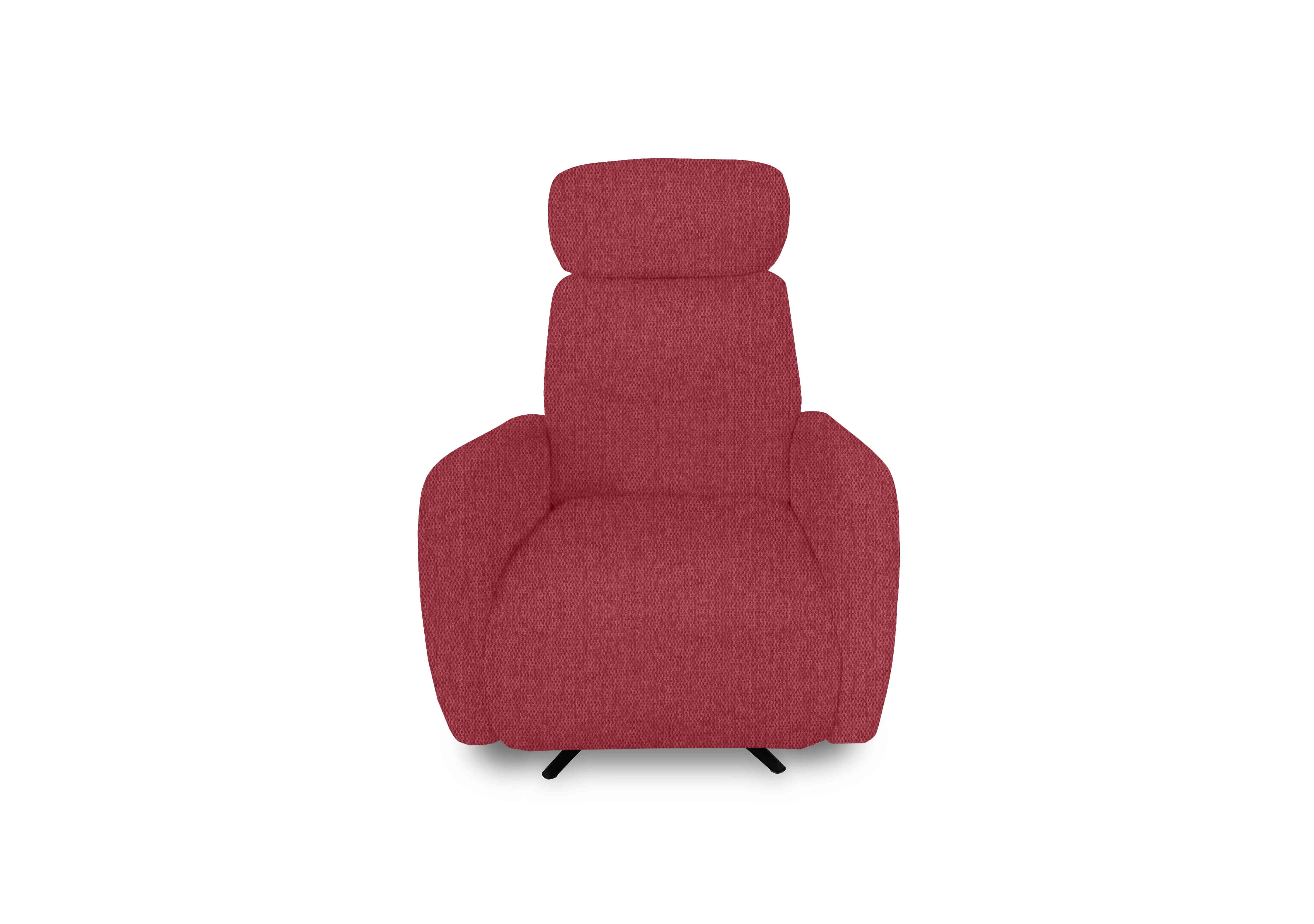 Designer Chair Collection Tokyo Fabric Manual Recliner Swivel Chair in Fab-Blt-R29 Red on Furniture Village