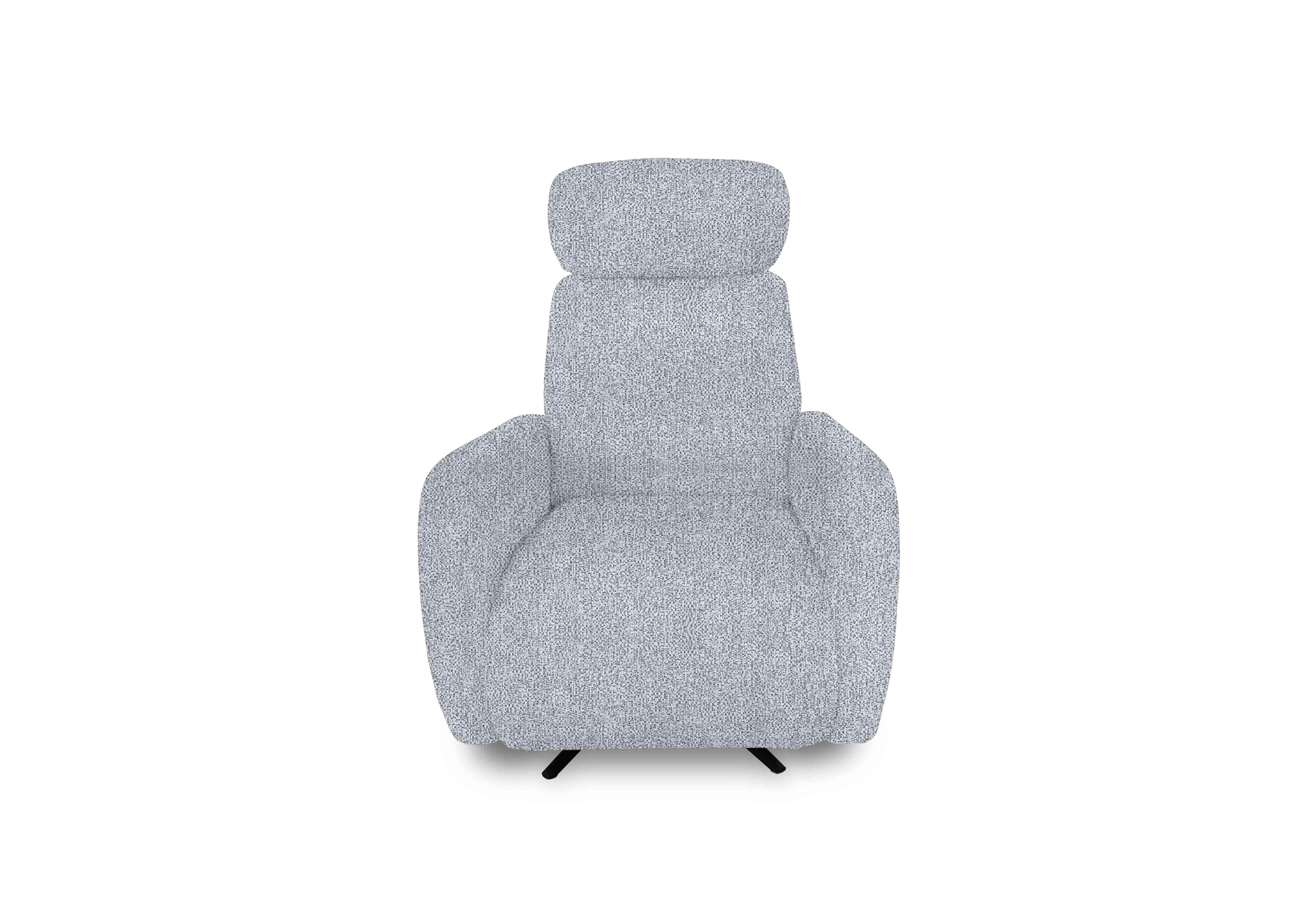 Designer Chair Collection Tokyo Fabric Manual Recliner Swivel Chair in Fab-Chl-R21 Frost on Furniture Village