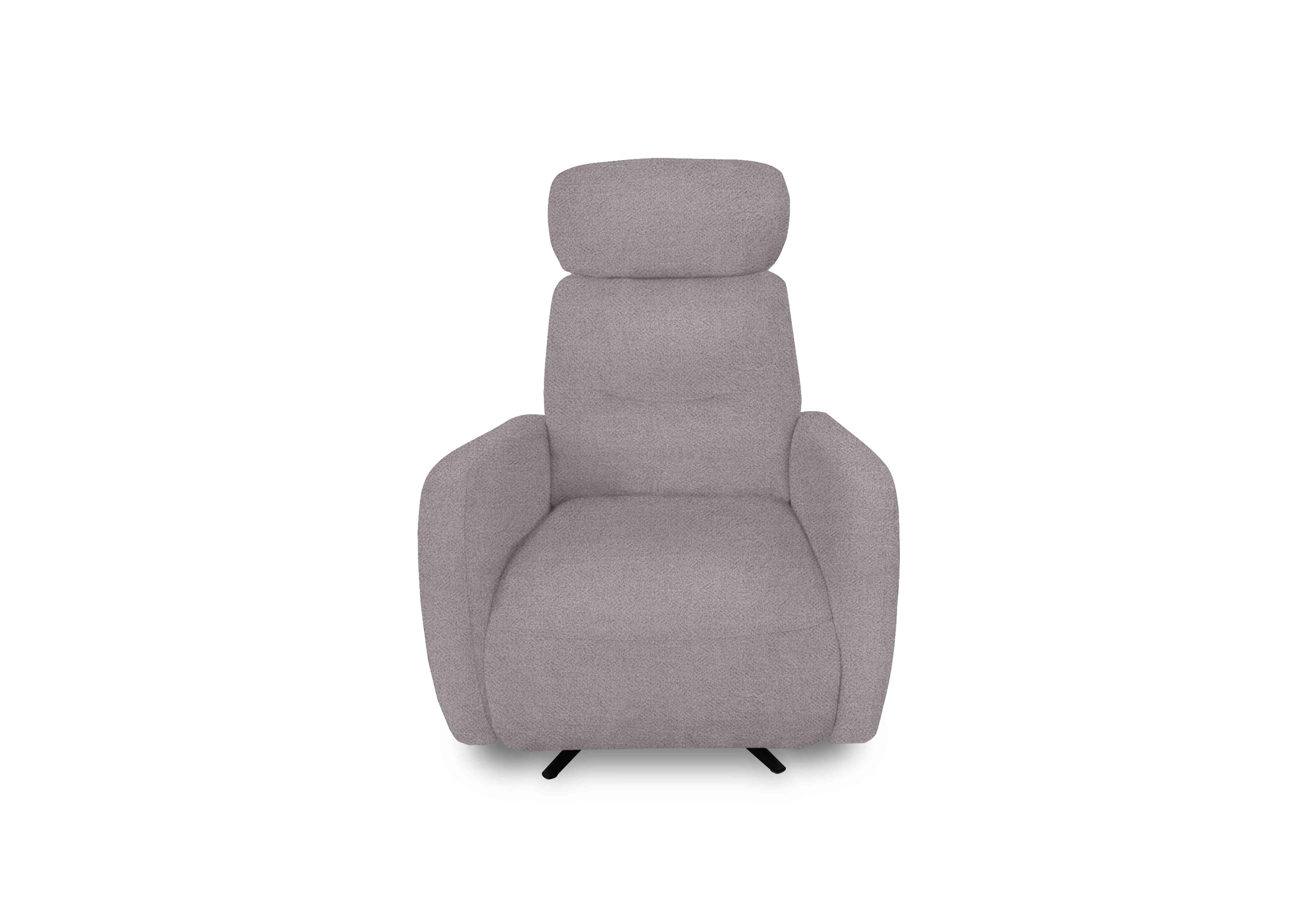 Designer Chair Collection Tokyo Fabric Manual Recliner Swivel Chair in Fab-Meo-R27 Pewter on Furniture Village