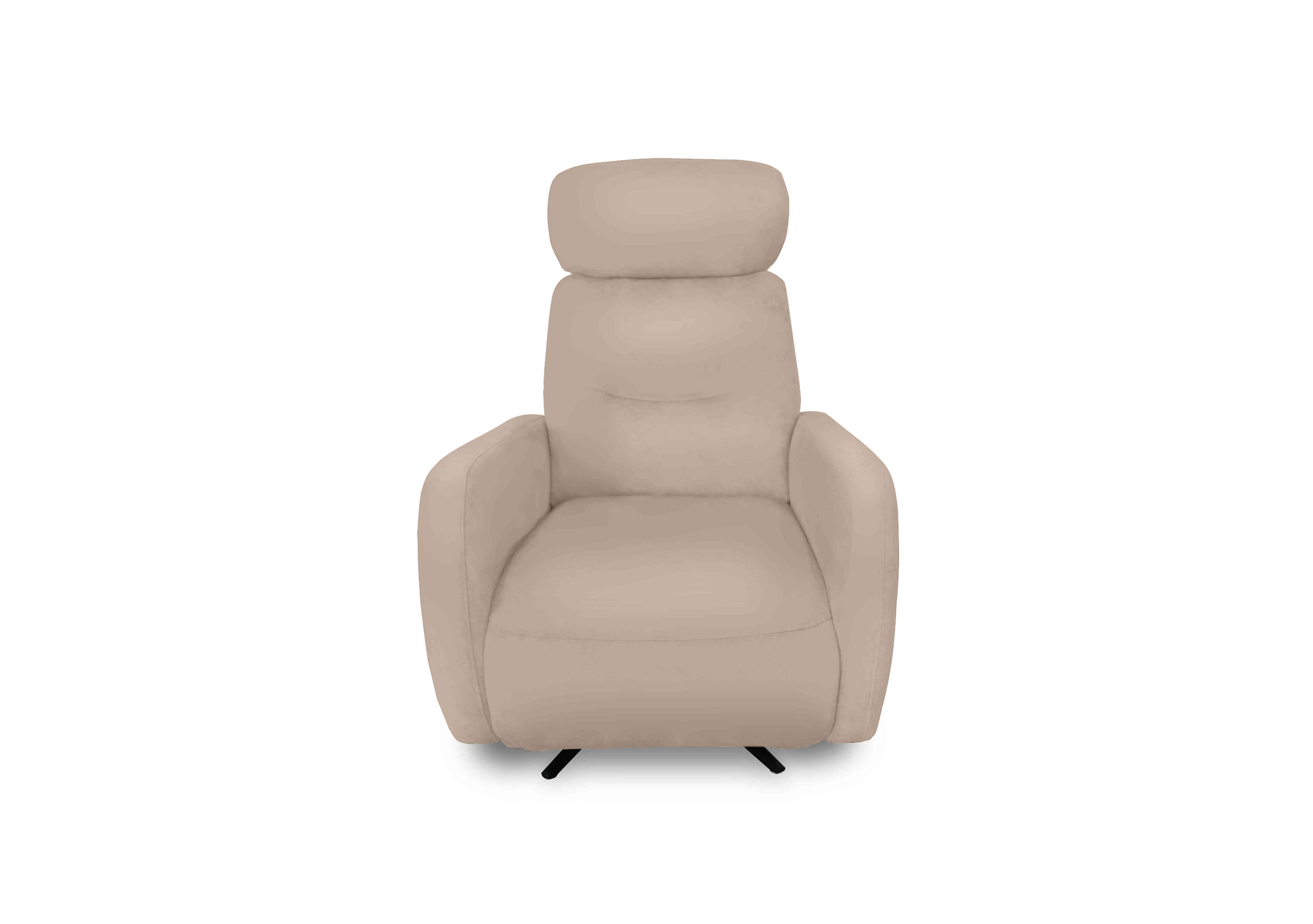 Designer Chair Collection Tokyo Leather Manual Recliner Swivel Chair in Bv-039c Pebble on Furniture Village