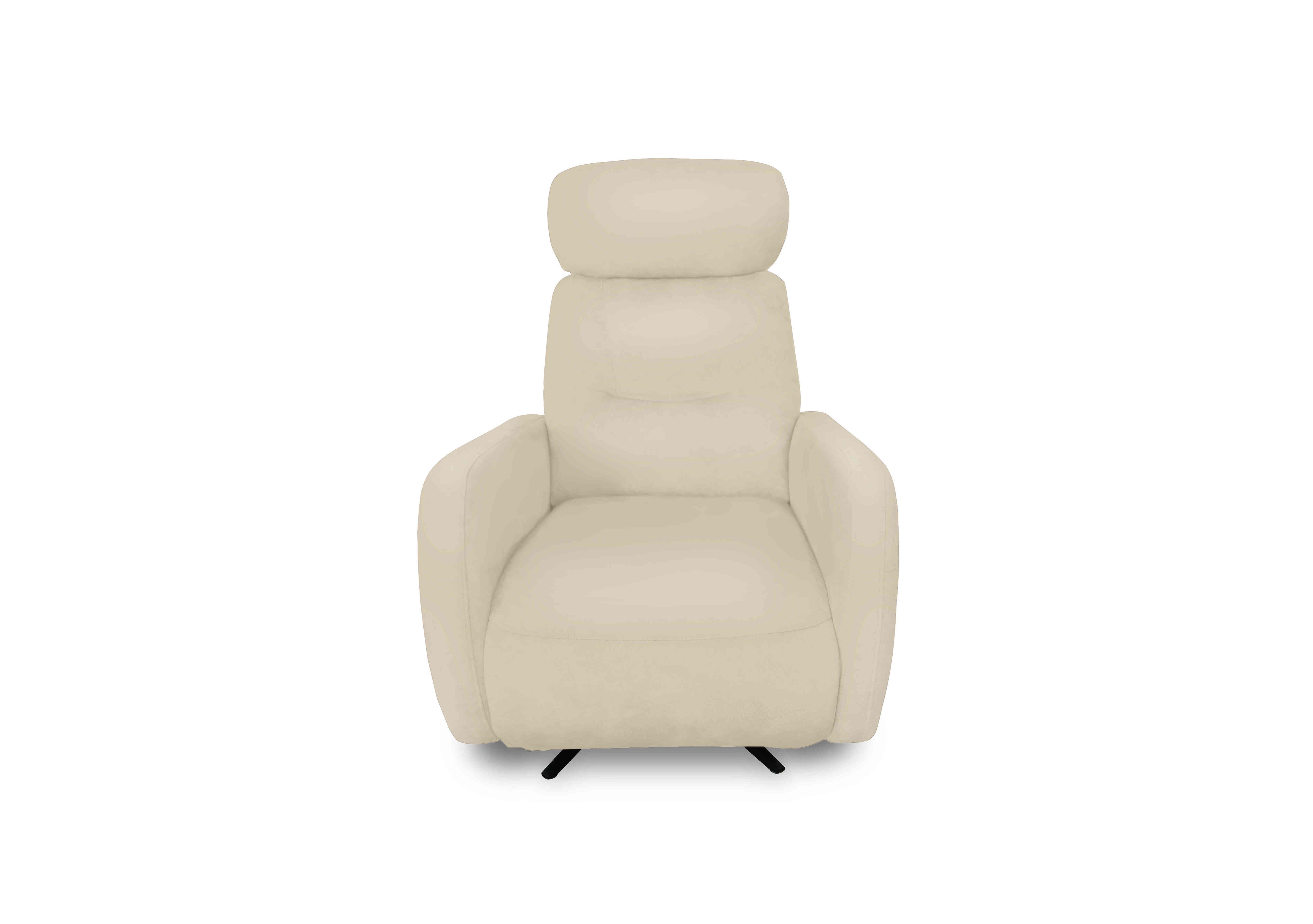 Designer Chair Collection Tokyo Leather Manual Recliner Swivel Chair in Bv-862c Bisque on Furniture Village