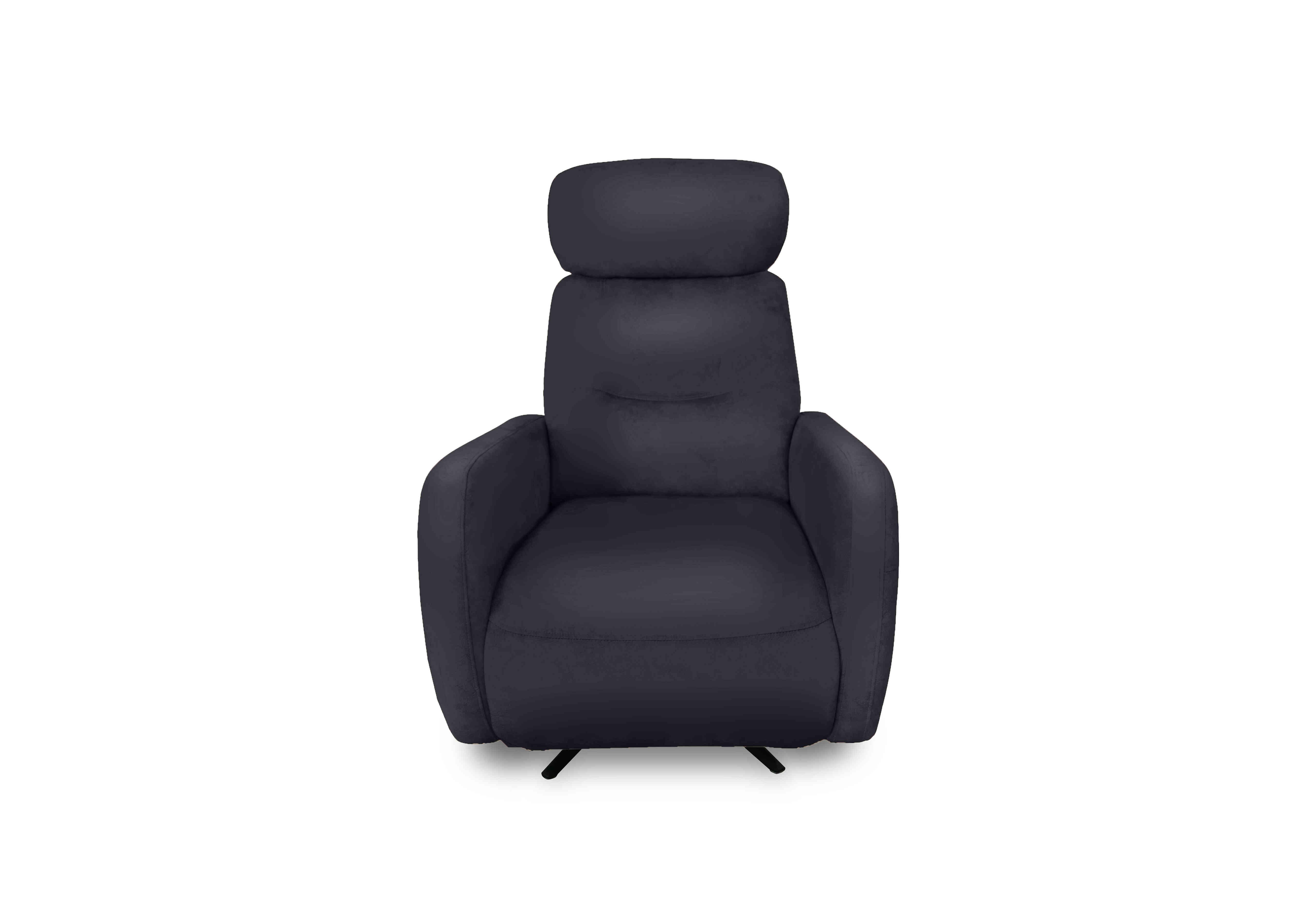 Designer Chair Collection Tokyo Leather Manual Recliner Swivel Chair in Hw-887c Black on Furniture Village