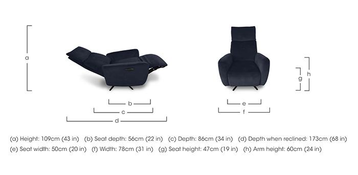 Designer Chair Collection Granada Fabric Power Recliner Swivel Chair with Massage Feature in  on Furniture Village