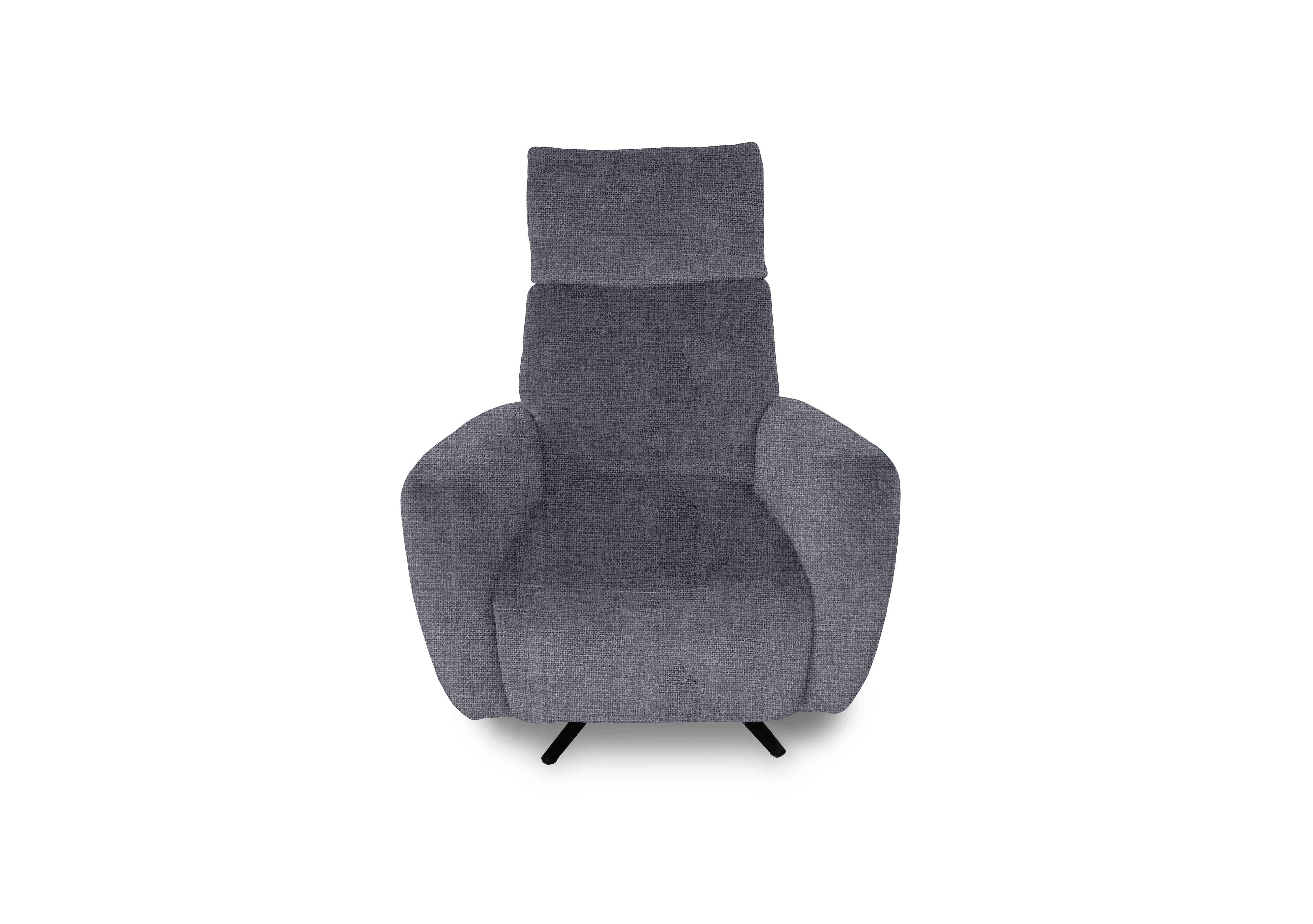 Designer Chair Collection Granada Fabric Power Recliner Swivel Chair with Massage Feature in Fab-Cac-R450 Gunmetal on Furniture Village