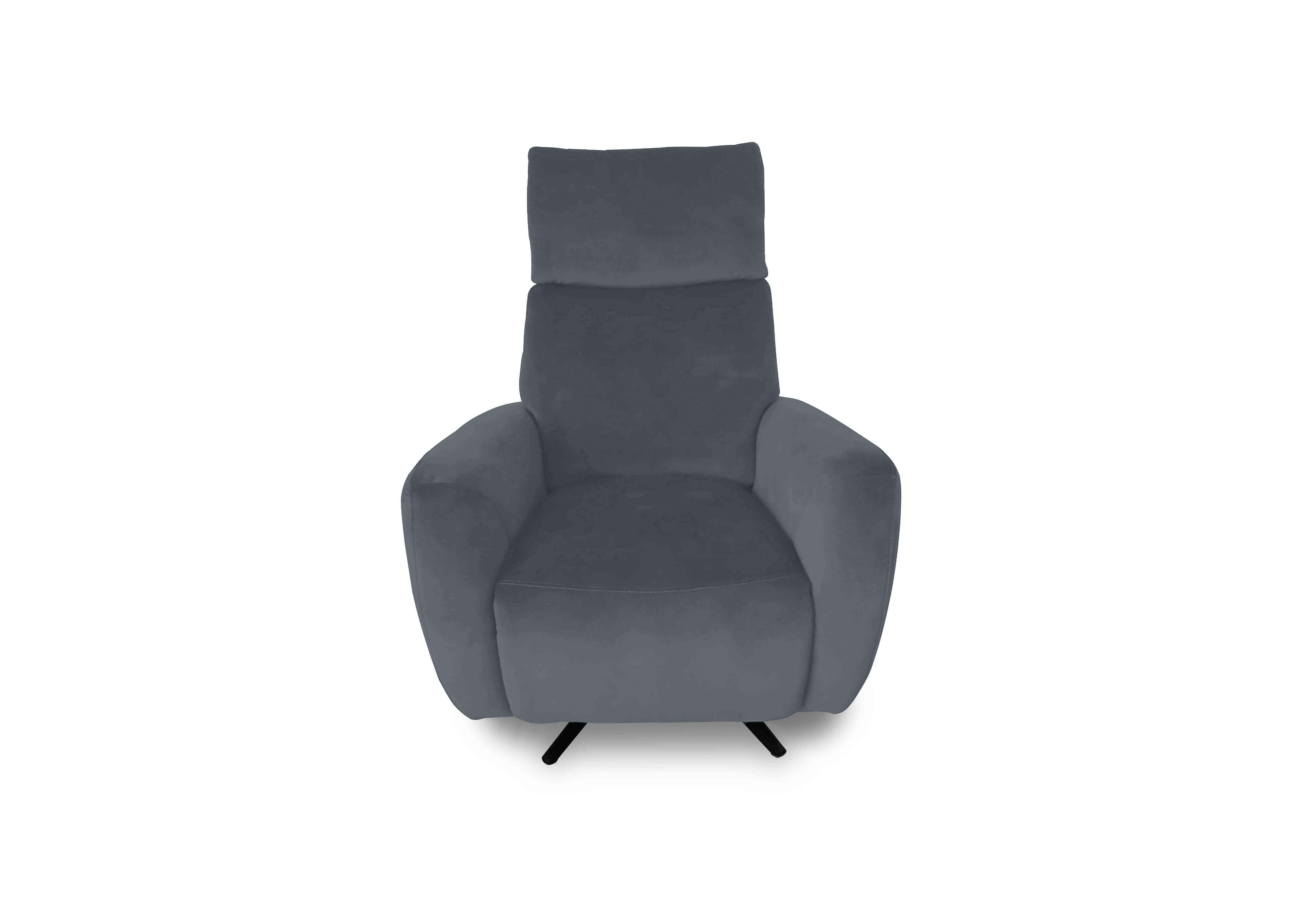 Designer Chair Collection Granada Fabric Power Recliner Swivel Chair with Massage Feature in Fab-Meg-R20 Pewter on Furniture Village