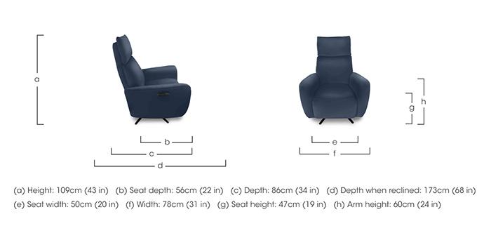 Designer Chair Collection Granada Leather Power Recliner Swivel Chair with Massage Feature in  on Furniture Village