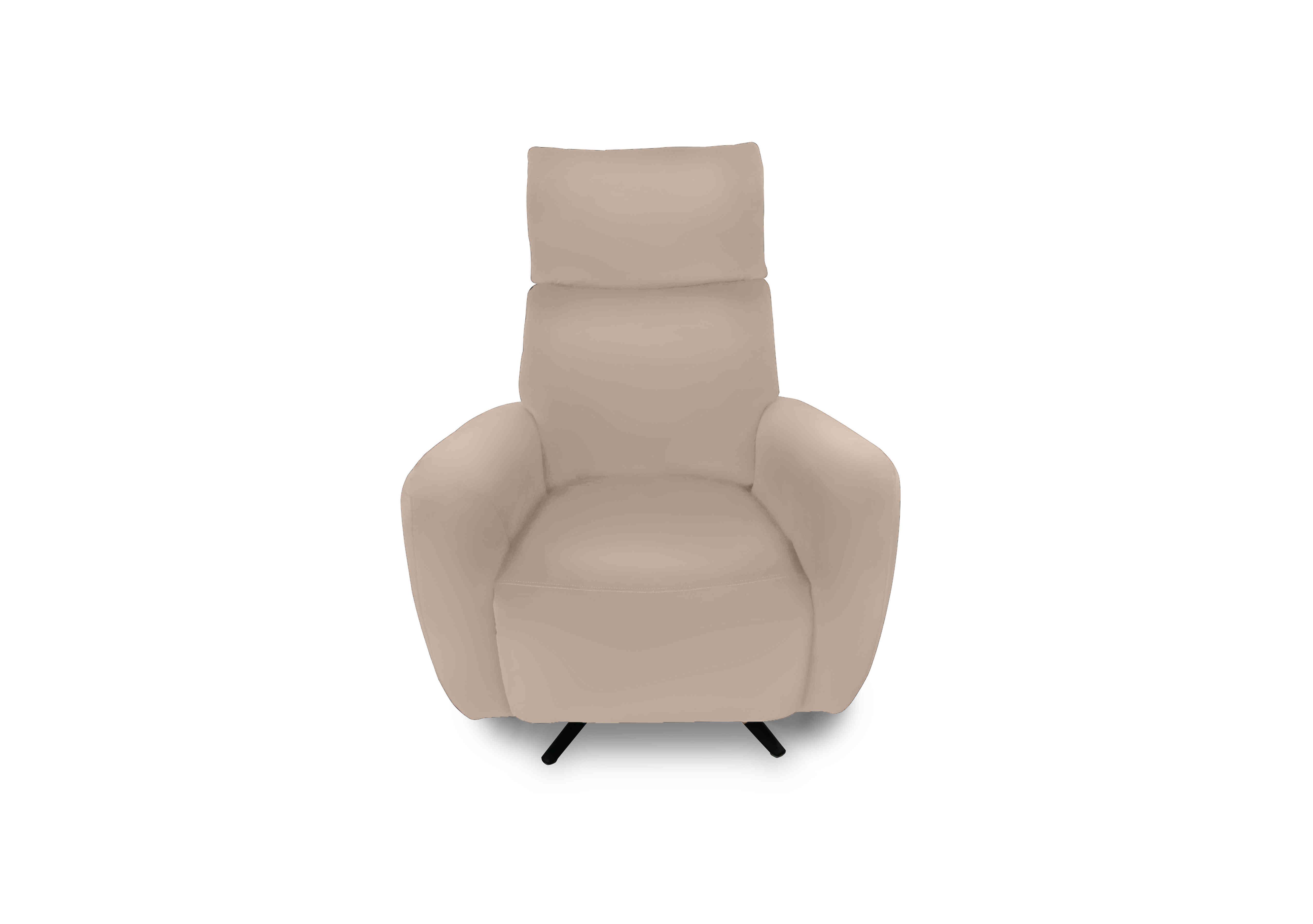 Designer Chair Collection Granada Leather Power Recliner Swivel Chair with Massage Feature in Bv-039c Pebble on Furniture Village