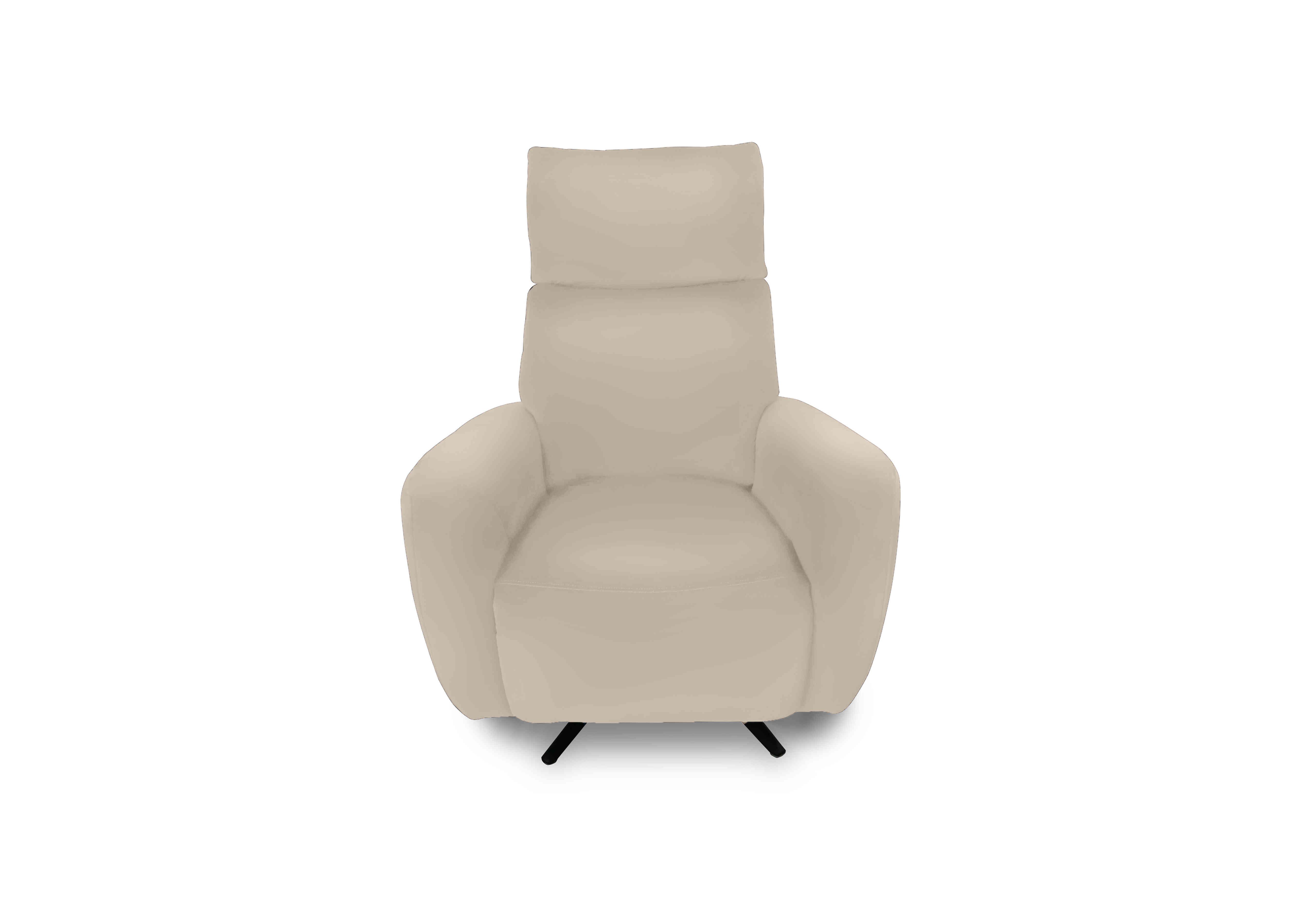 Designer Chair Collection Granada Leather Power Recliner Swivel Chair with Massage Feature in Bv-041e Dapple Grey on Furniture Village