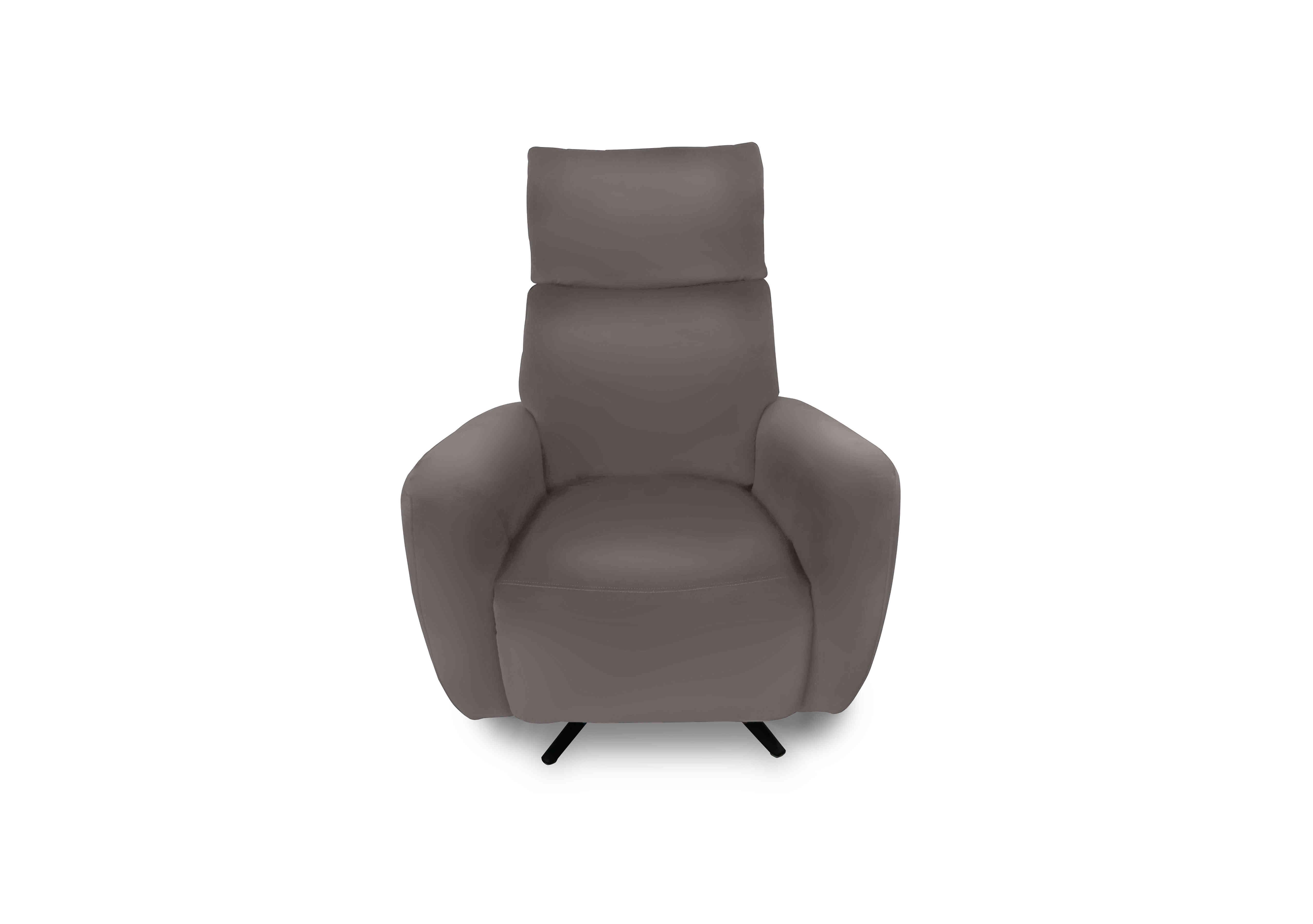 Designer Chair Collection Granada Leather Power Recliner Swivel Chair with Massage Feature in Bv-042e Elephant on Furniture Village