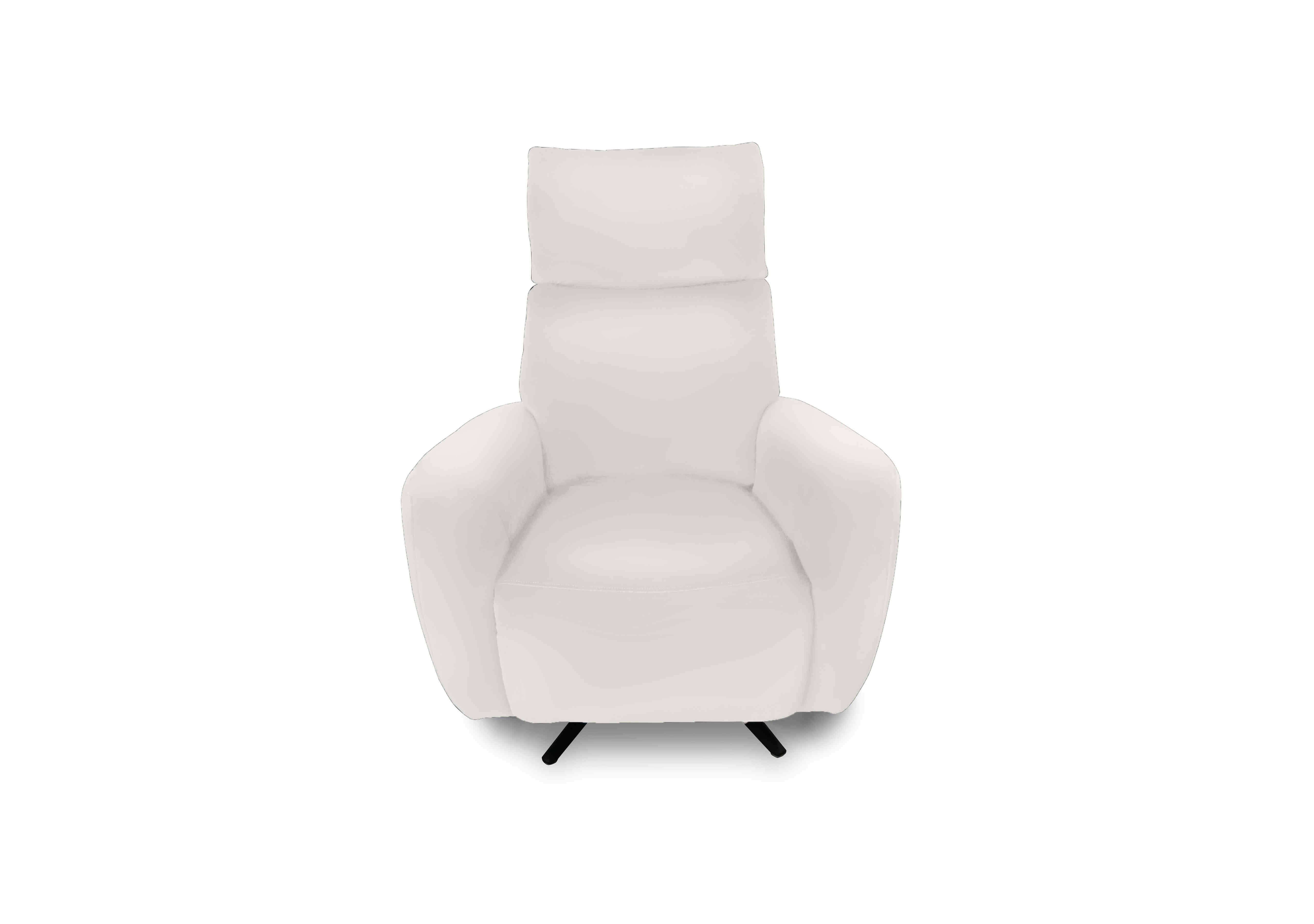Designer Chair Collection Granada Leather Power Recliner Swivel Chair with Massage Feature in Bv-156e Frost on Furniture Village