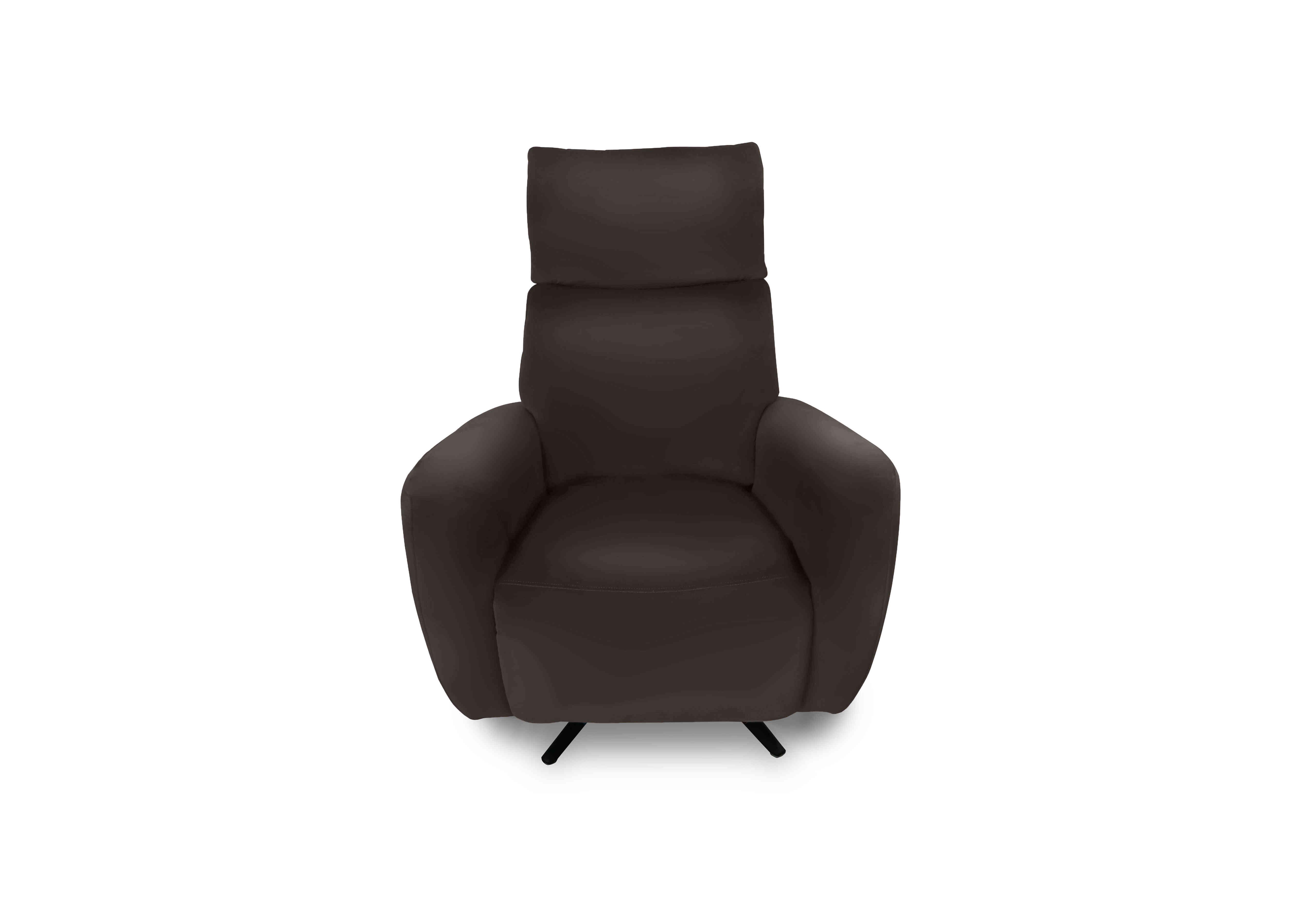 Designer Chair Collection Granada Leather Power Recliner Swivel Chair with Massage Feature in Bv-1748 Dark Chocolate on Furniture Village