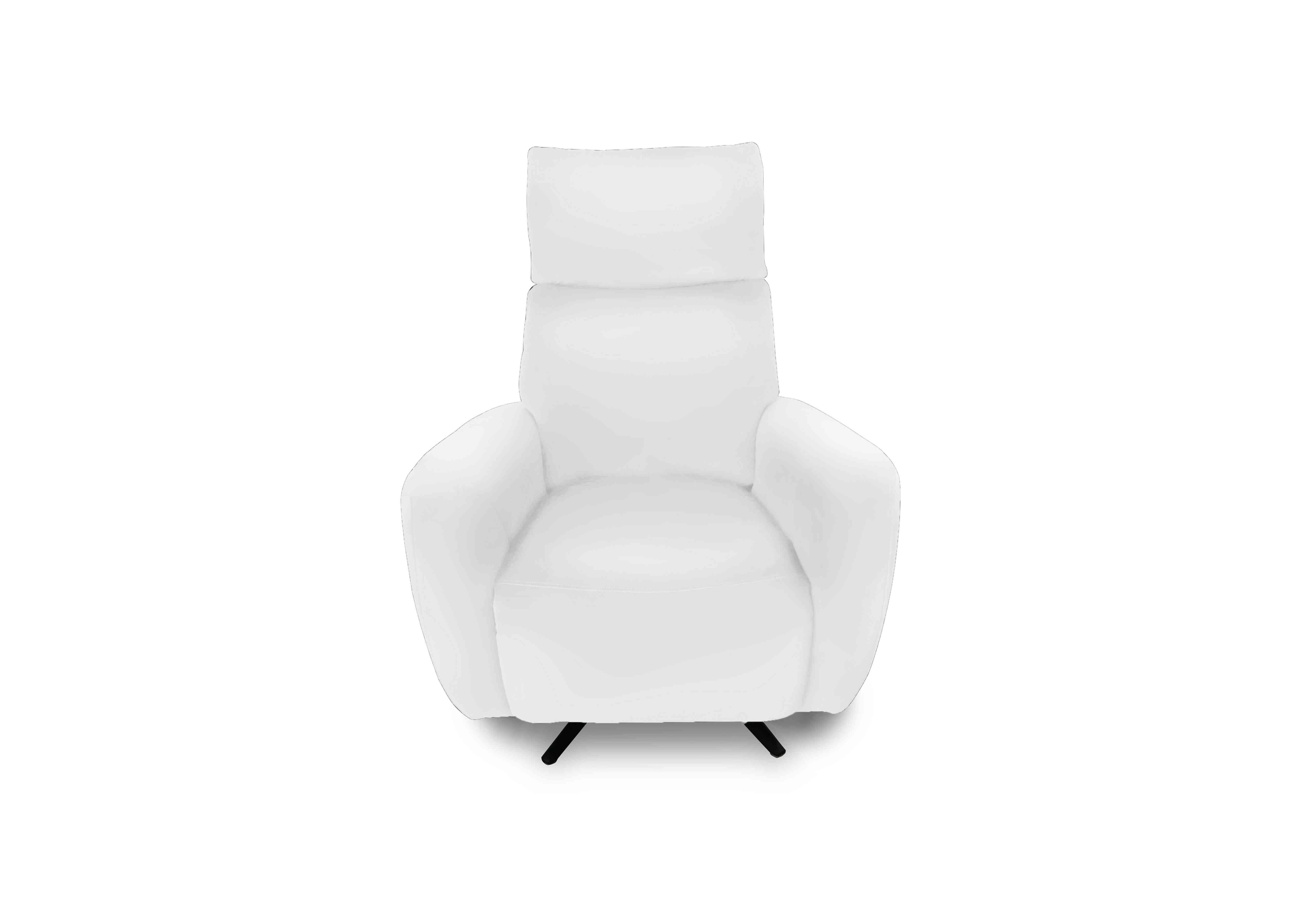 Designer Chair Collection Granada Leather Power Recliner Swivel Chair with Massage Feature in Bv-744d Star White on Furniture Village