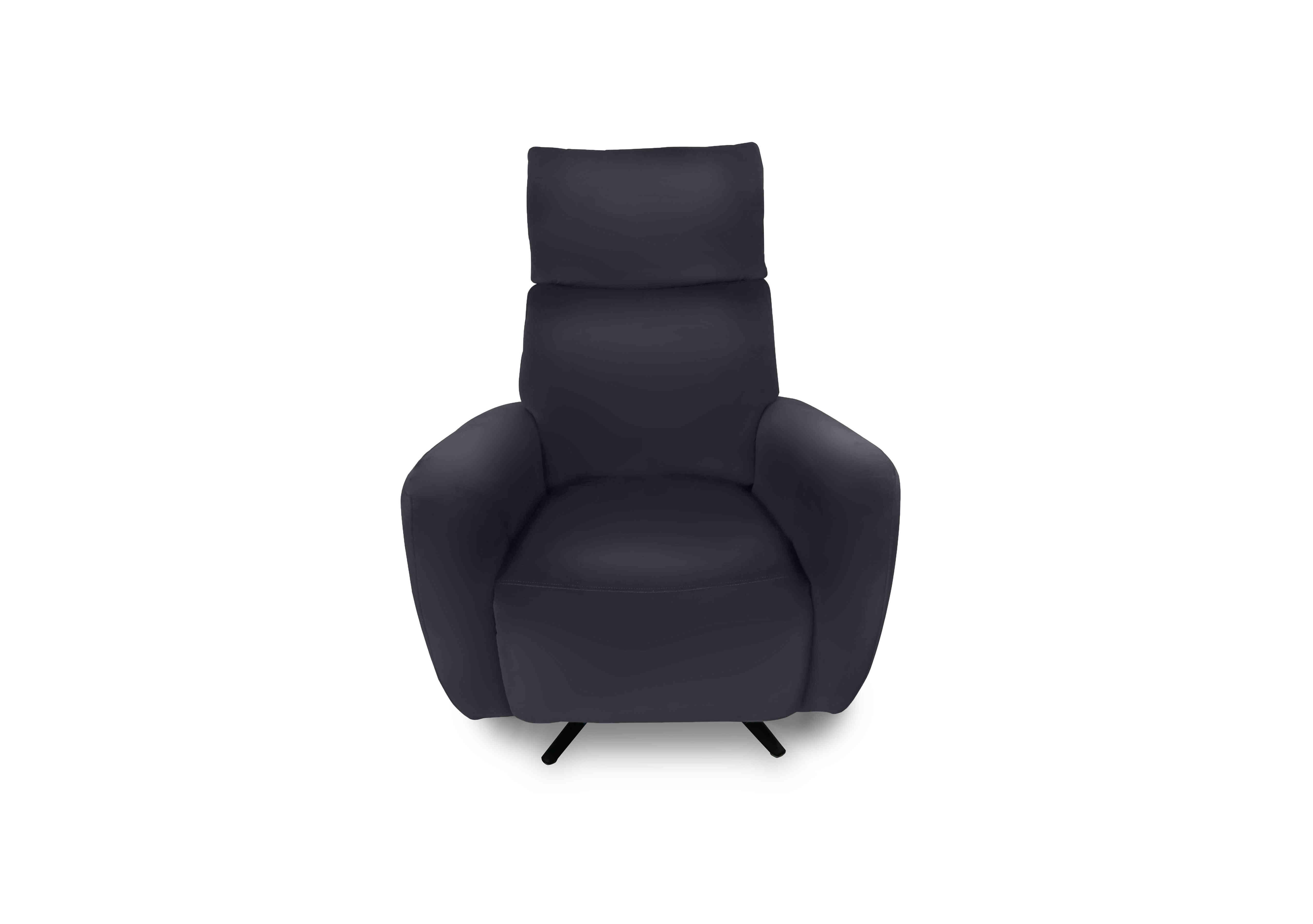 Designer Chair Collection Granada Leather Power Recliner Swivel Chair with Massage Feature in Hw-887c Black on Furniture Village