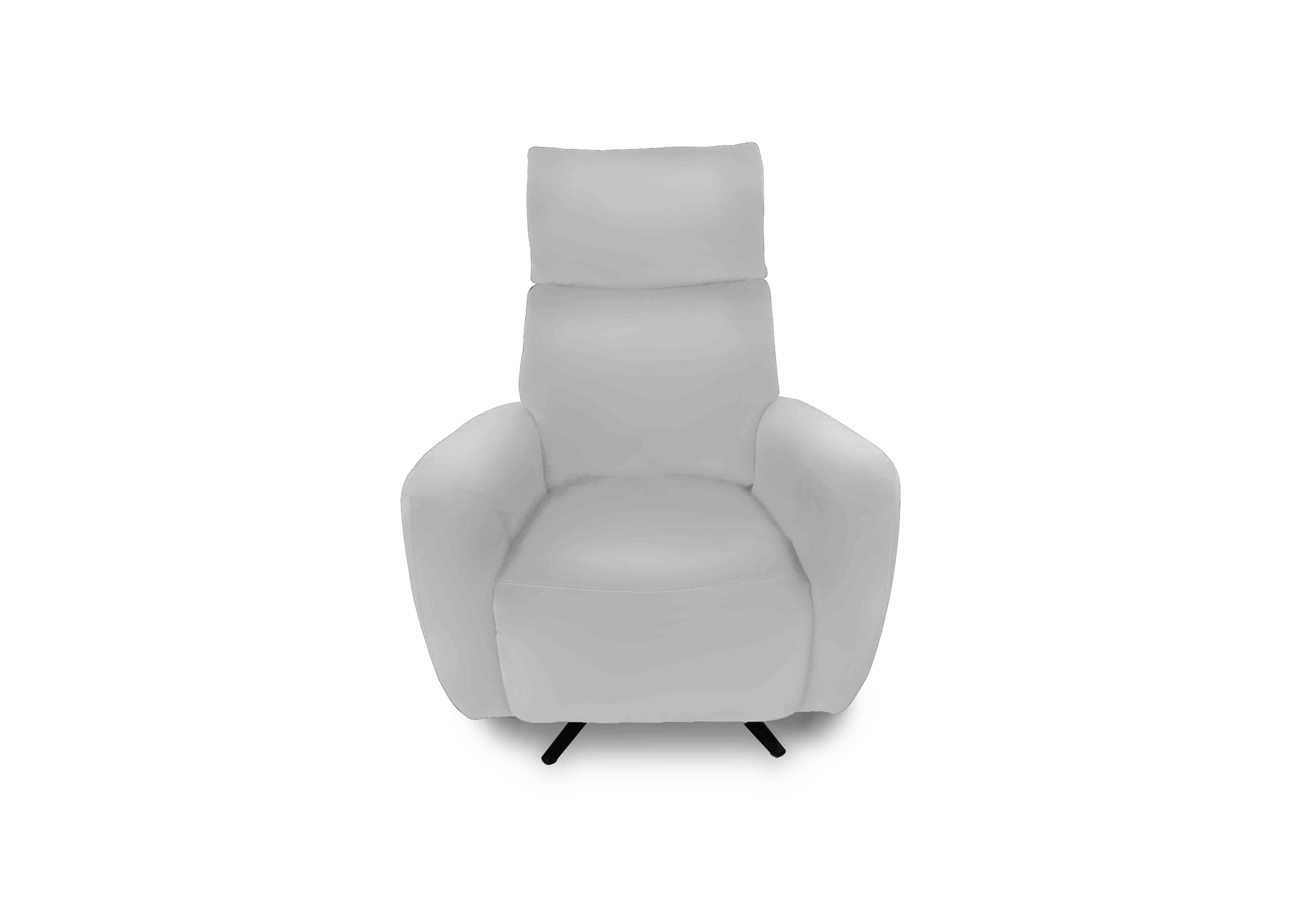 Designer Chair Collection Granada Leather Power Recliner Swivel Chair with Massage Feature in Nc-251e Grey on Furniture Village