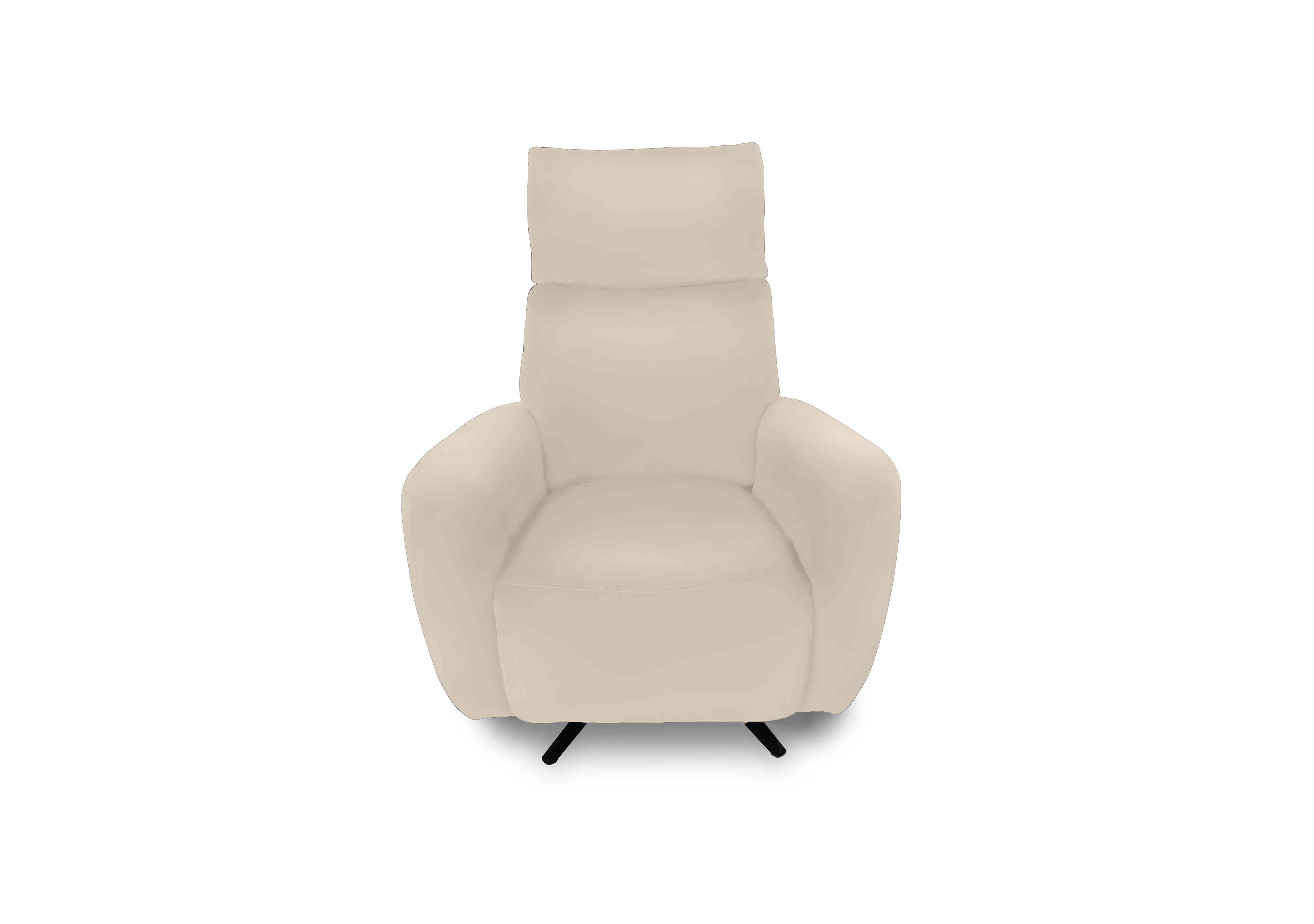Designer Chair Collection Granada Leather Power Recliner Swivel Chair with Massage Feature in Nc-862c Bisque on Furniture Village