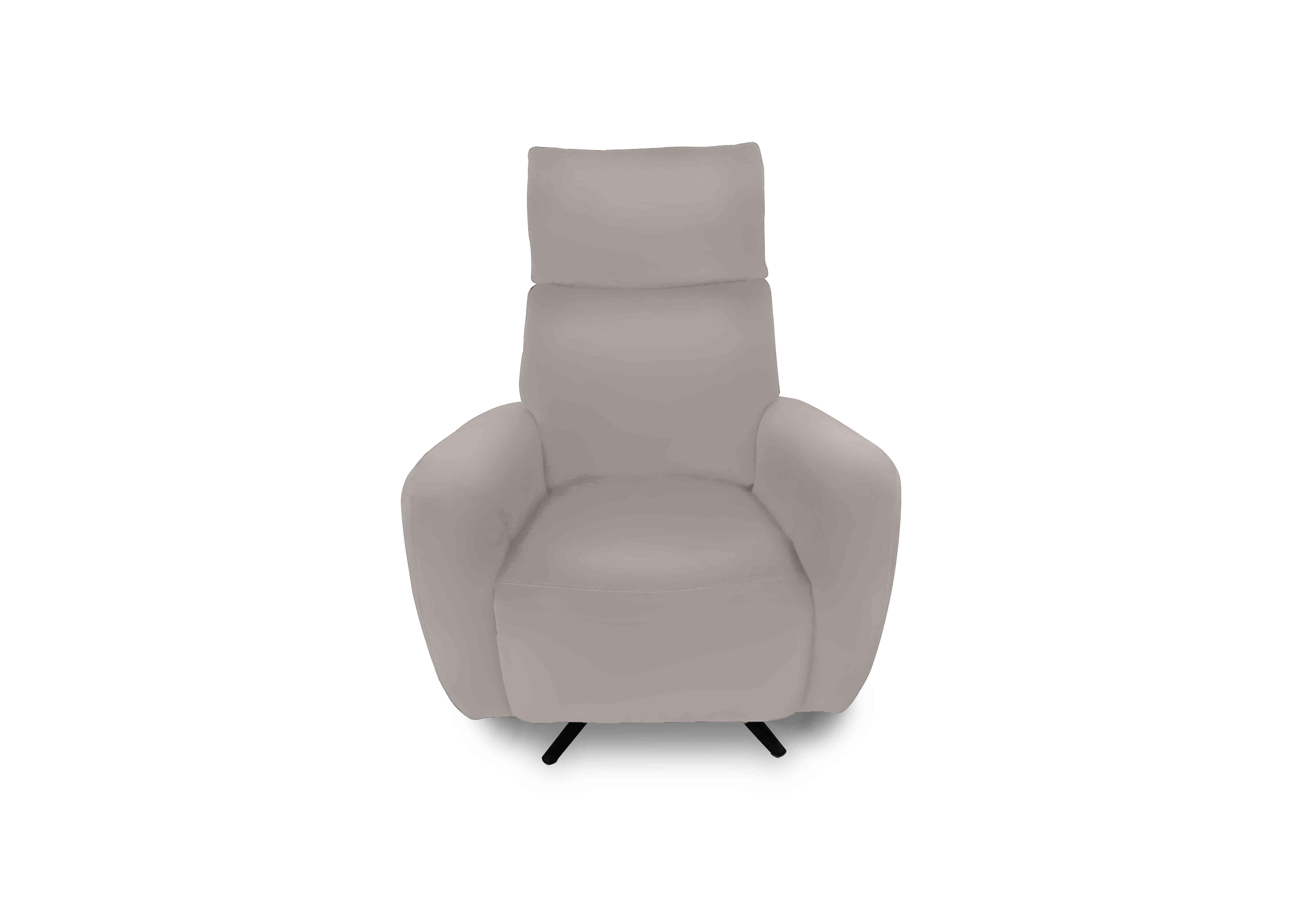 Designer Chair Collection Granada Leather Power Recliner Swivel Chair with Massage Feature in Nc-946b Feather Grey on Furniture Village