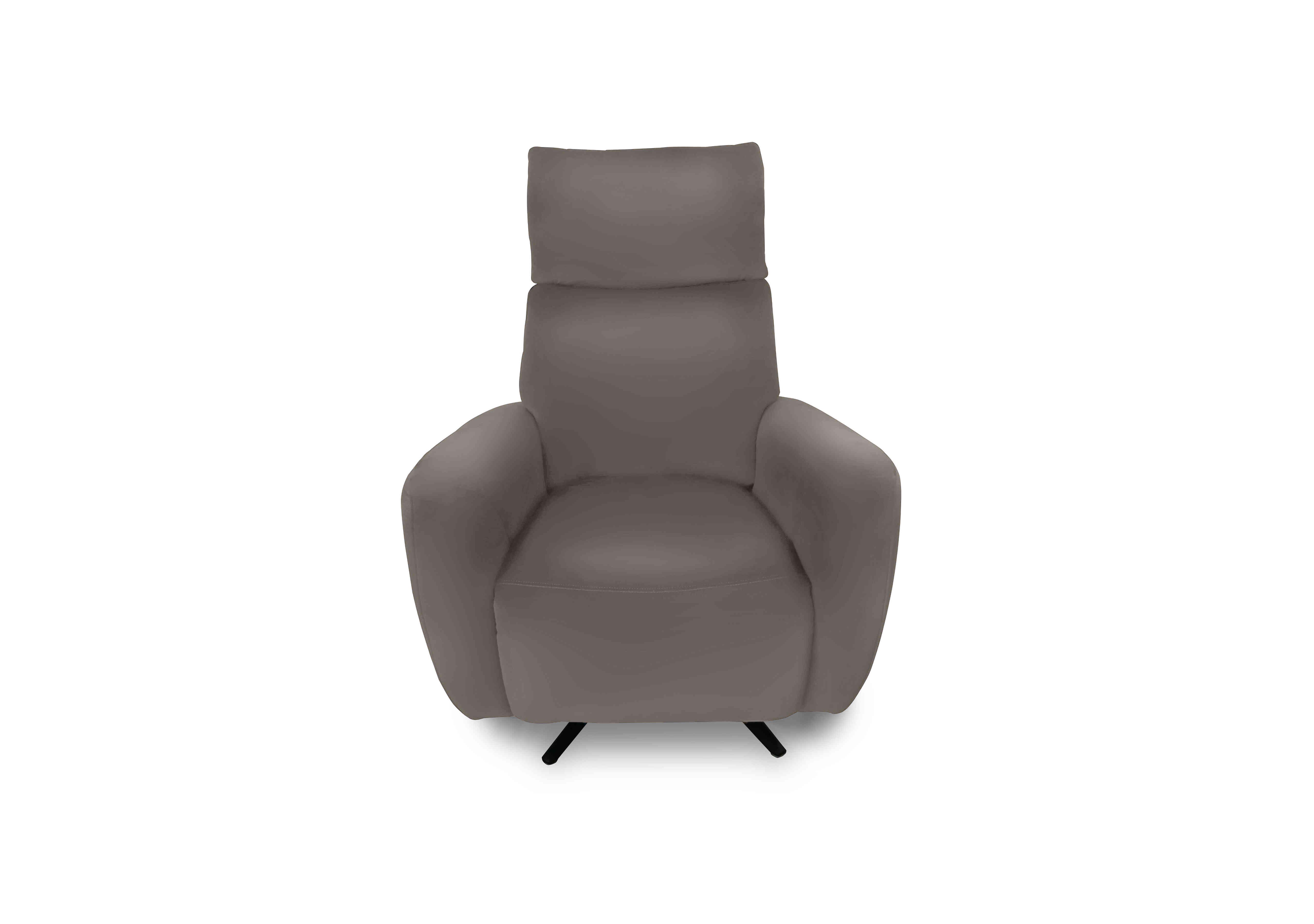 Designer Chair Collection Granada Leather Power Recliner Swivel Chair with Massage Feature in Nw-042e Elephant on Furniture Village