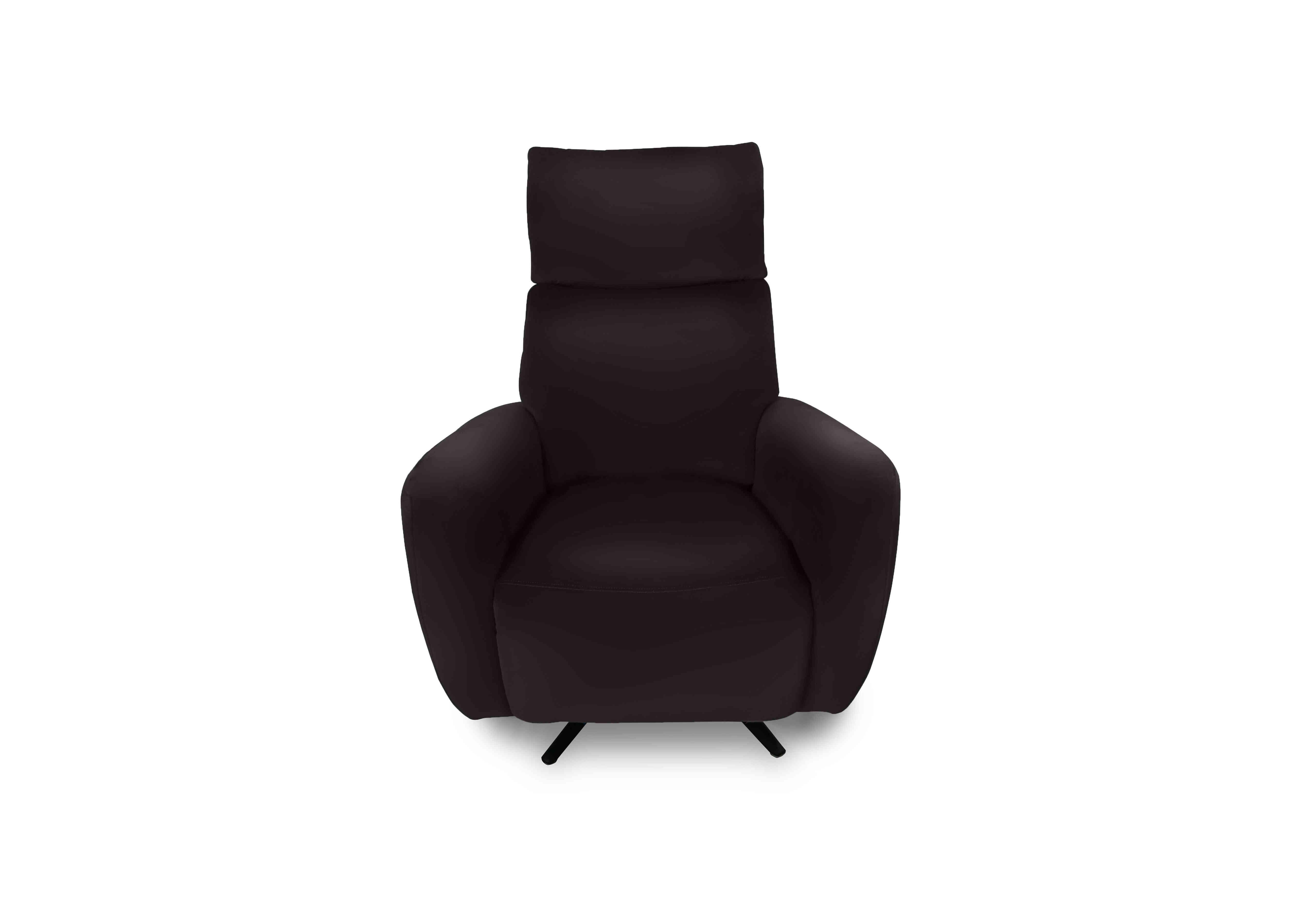 Designer Chair Collection Granada Leather Power Recliner Swivel Chair with Massage Feature in Nw-517e Shale Grey on Furniture Village