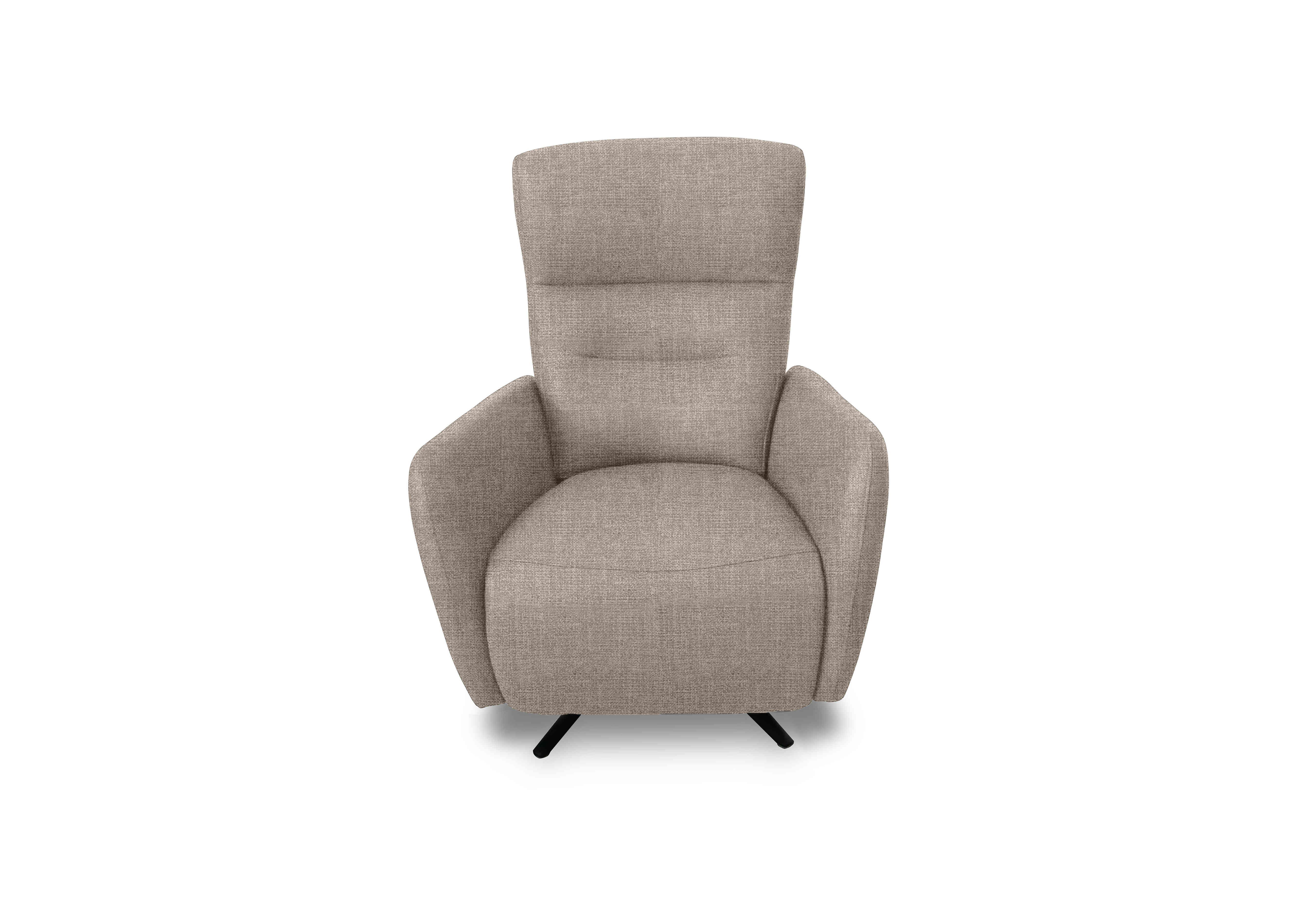 Designer Chair Collection Le Mans Fabric Dual Power Recliner Swivel Chair in Fab-Cac-R120 Sand on Furniture Village