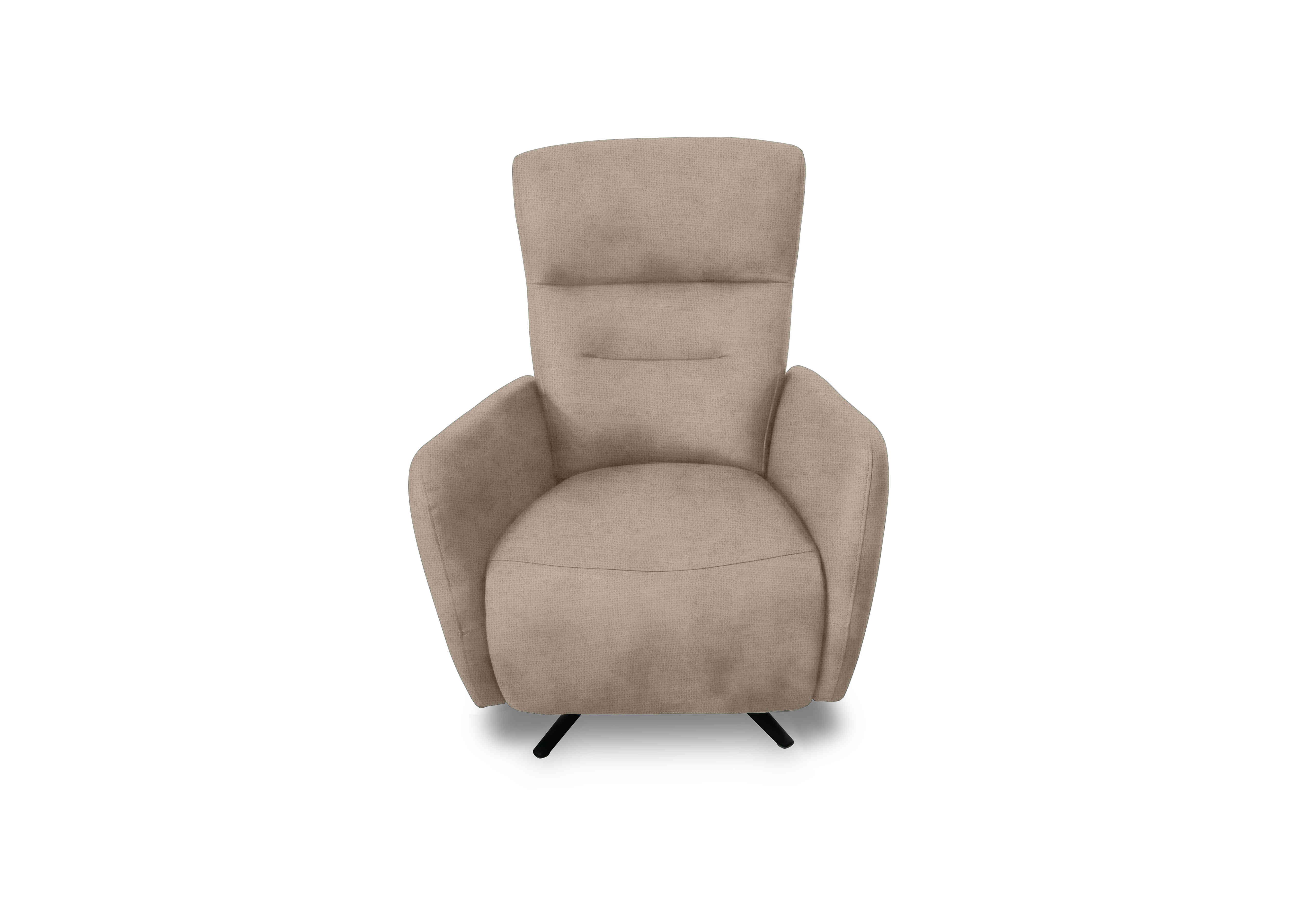 Designer Chair Collection Le Mans Fabric Dual Power Recliner Swivel Chair in Fab-Coe-R120 Light Khaki on Furniture Village