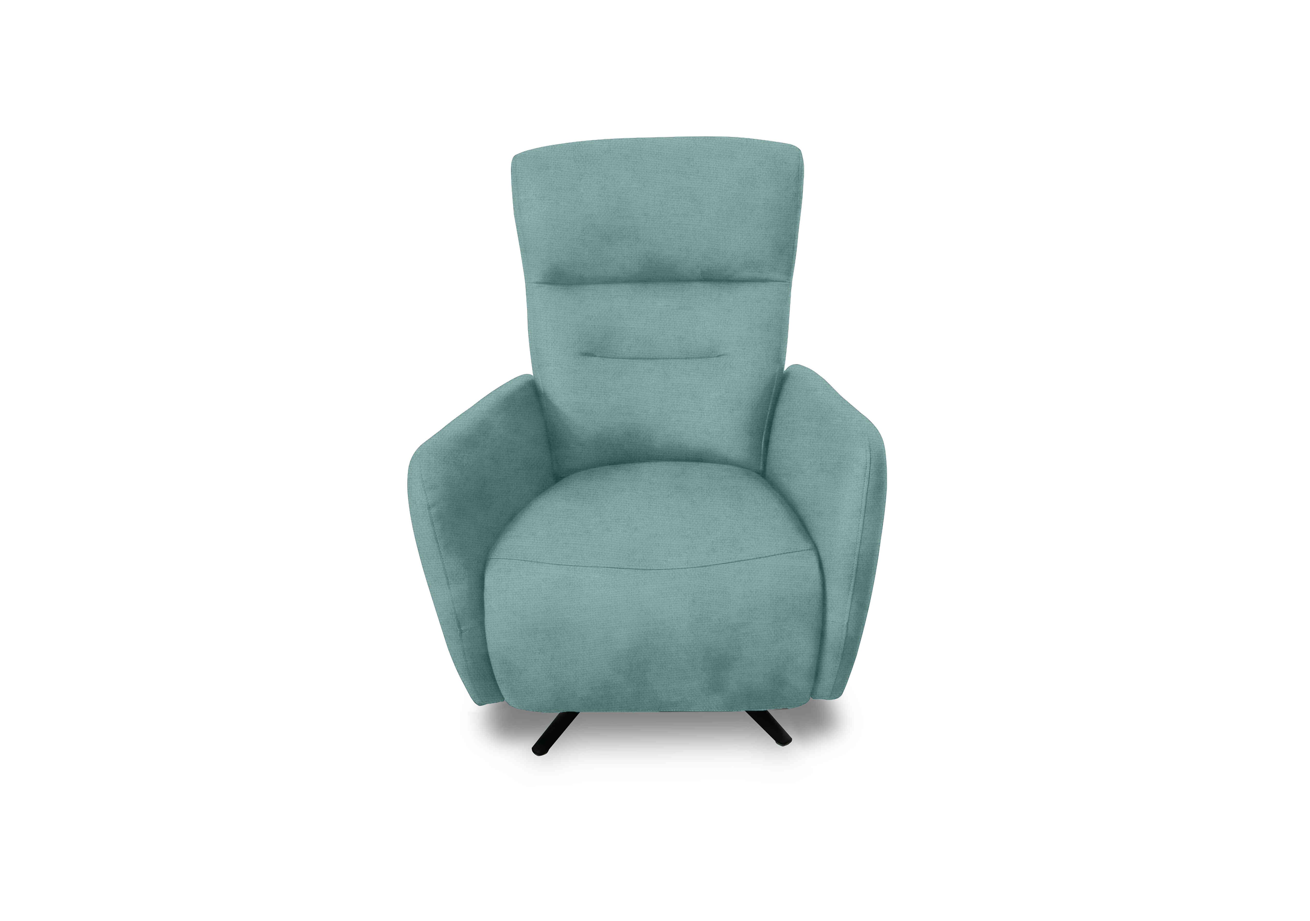 Designer Chair Collection Le Mans Fabric Dual Power Recliner Swivel Chair in Fab-Coe-R313 Baby Blue on Furniture Village