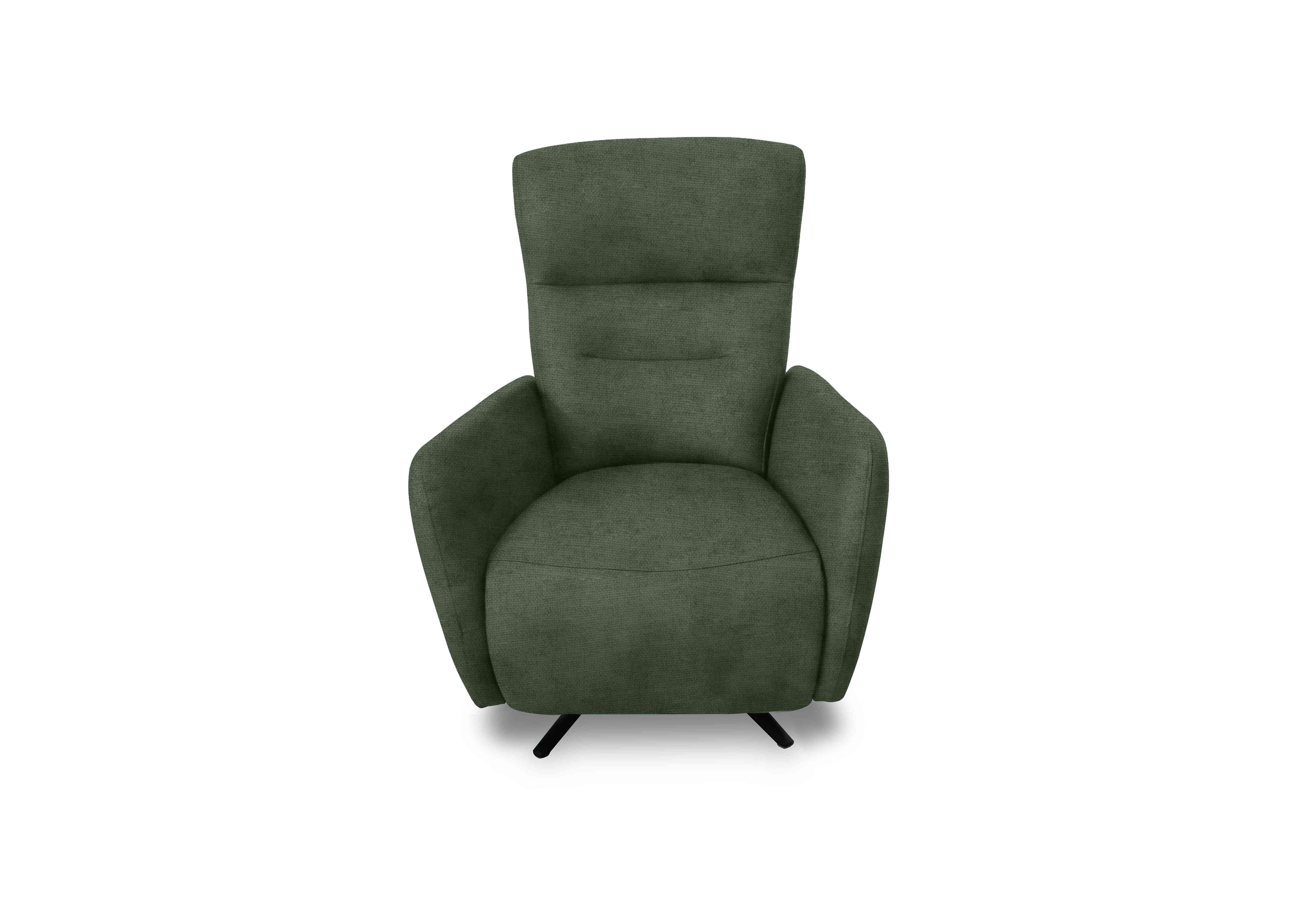 Designer Chair Collection Le Mans Fabric Dual Power Recliner Swivel Chair in Fab-Coe-R801 Olive Green on Furniture Village