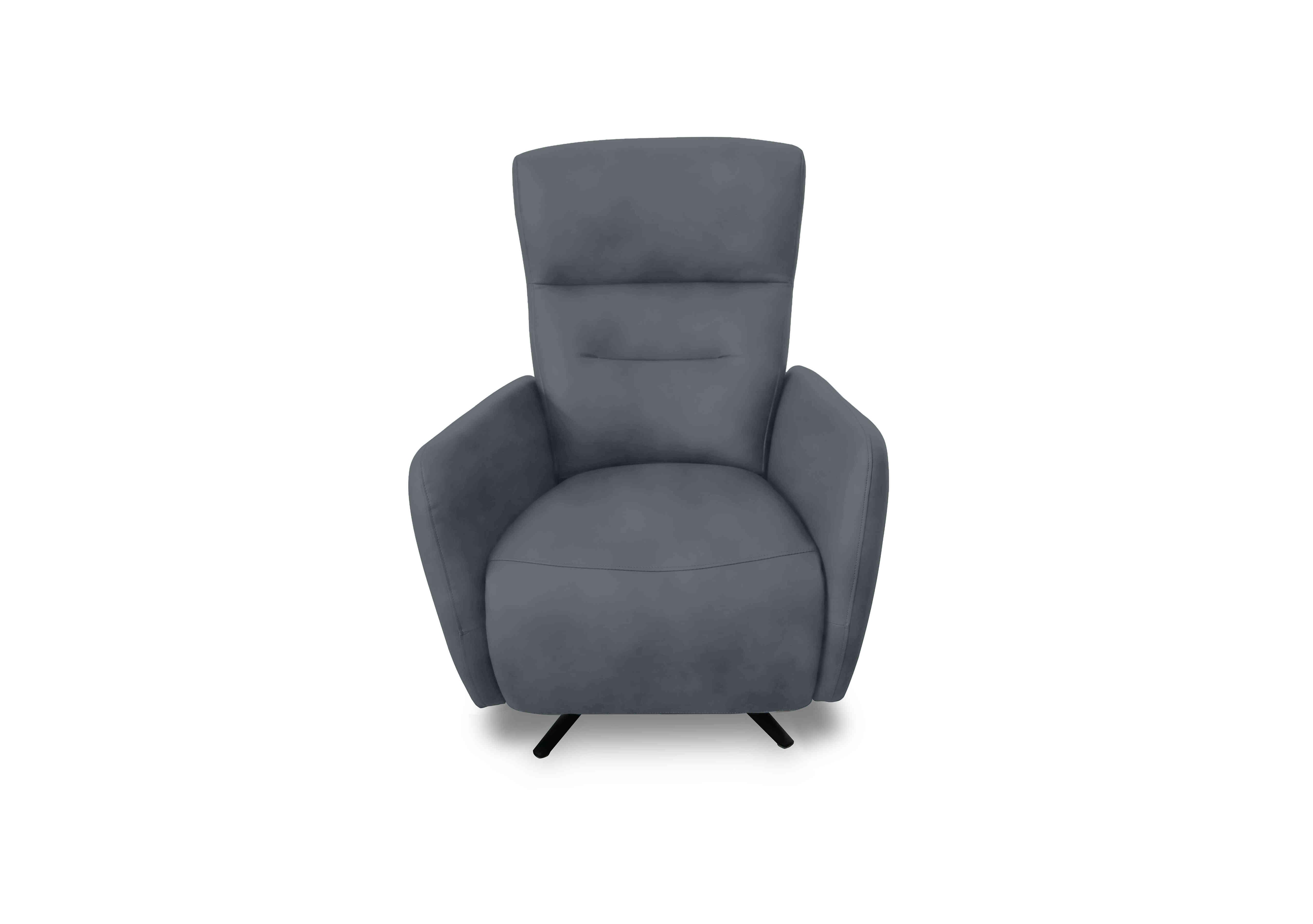 Designer Chair Collection Le Mans Fabric Dual Power Recliner Swivel Chair in Fab-Meg-R20 Pewter on Furniture Village