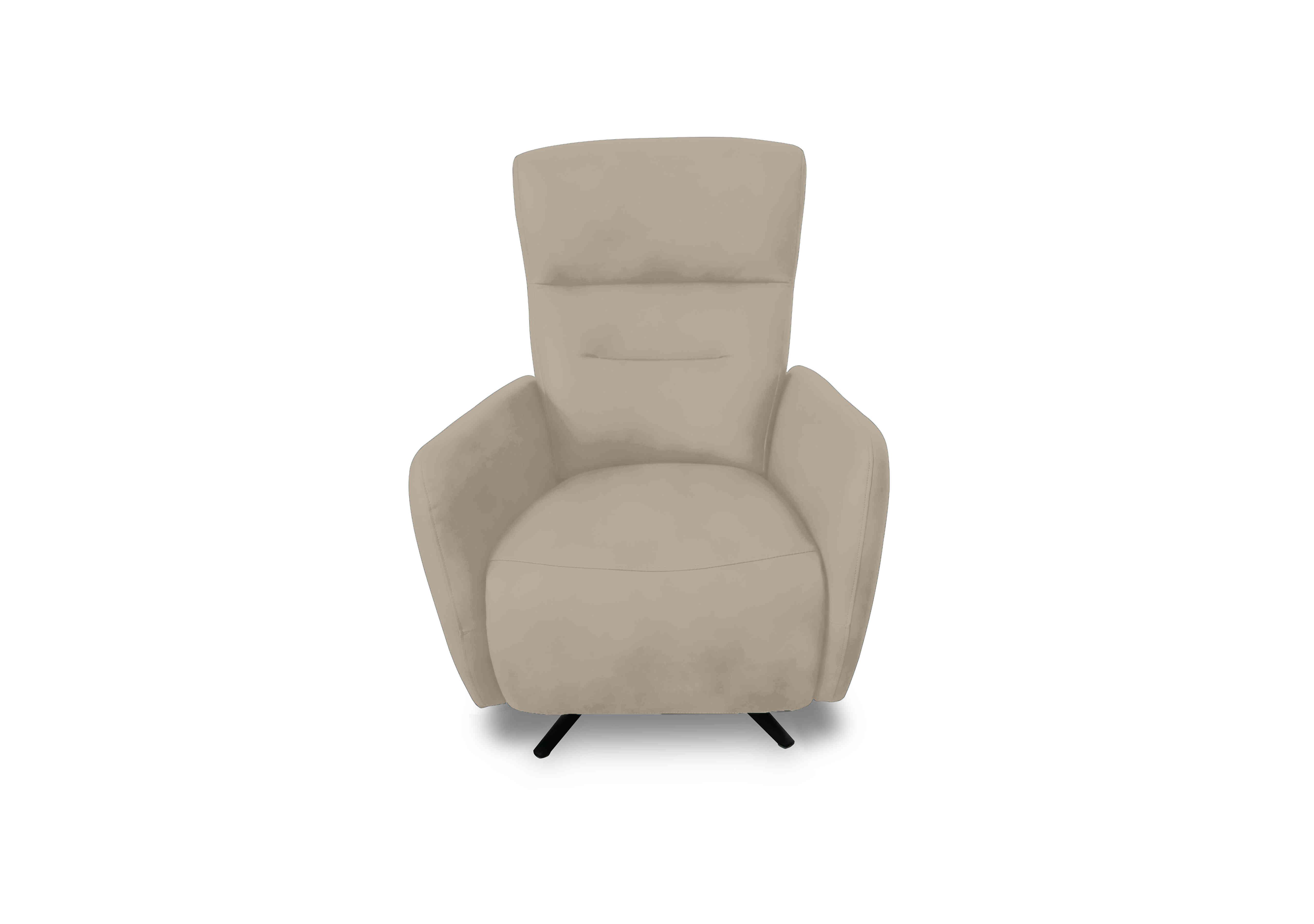 Designer Chair Collection Le Mans Fabric Dual Power Recliner Swivel Chair in Fab-Meg-R32 Light Khaki on Furniture Village