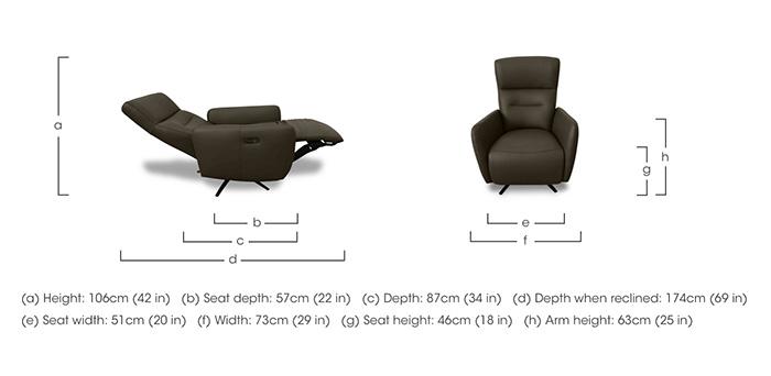 Designer Chair Collection Le Mans Leather Dual Power Recliner Swivel Chair in  on Furniture Village