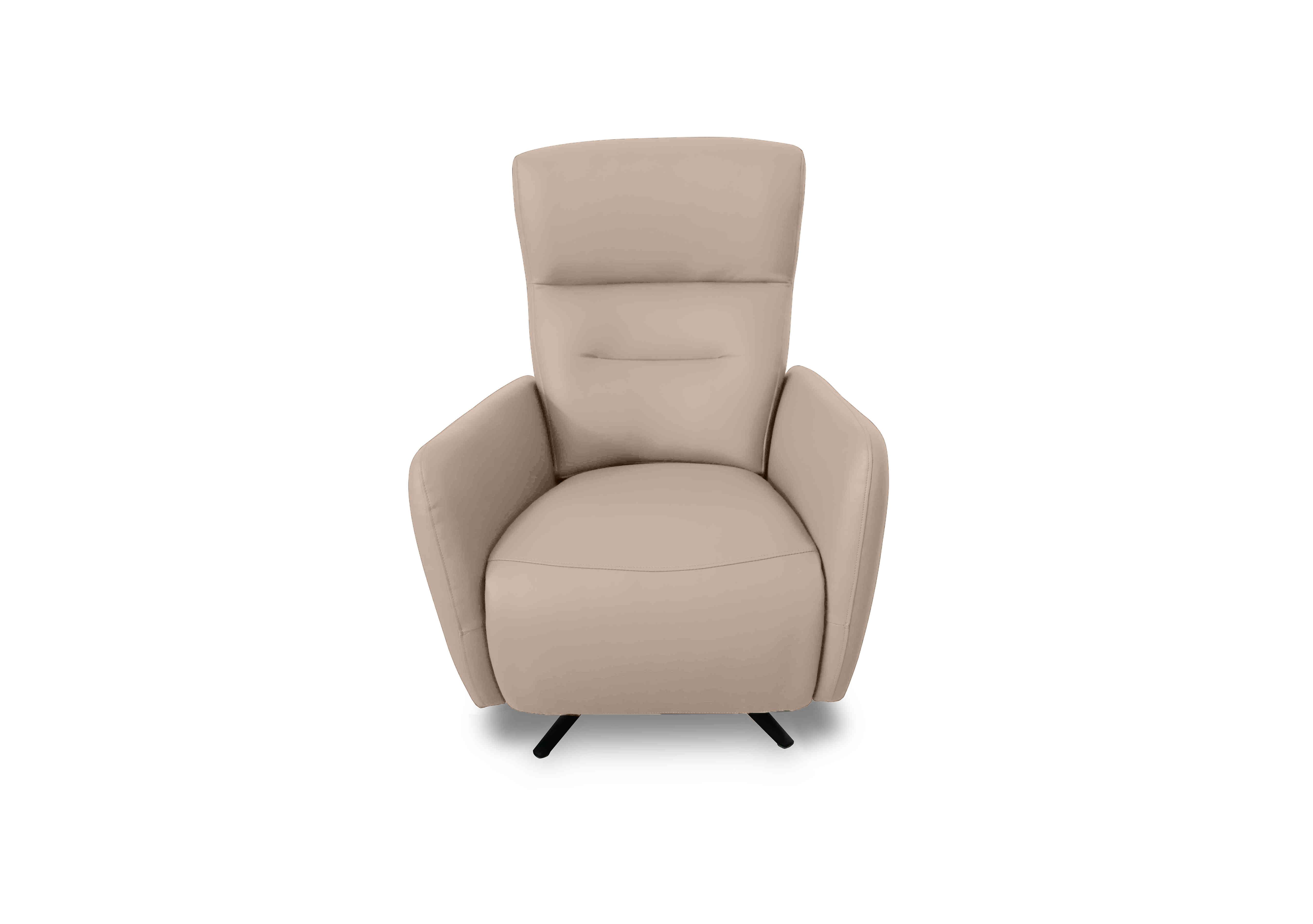 Designer Chair Collection Le Mans Leather Dual Power Recliner Swivel Chair in Bv-039c Pebble on Furniture Village