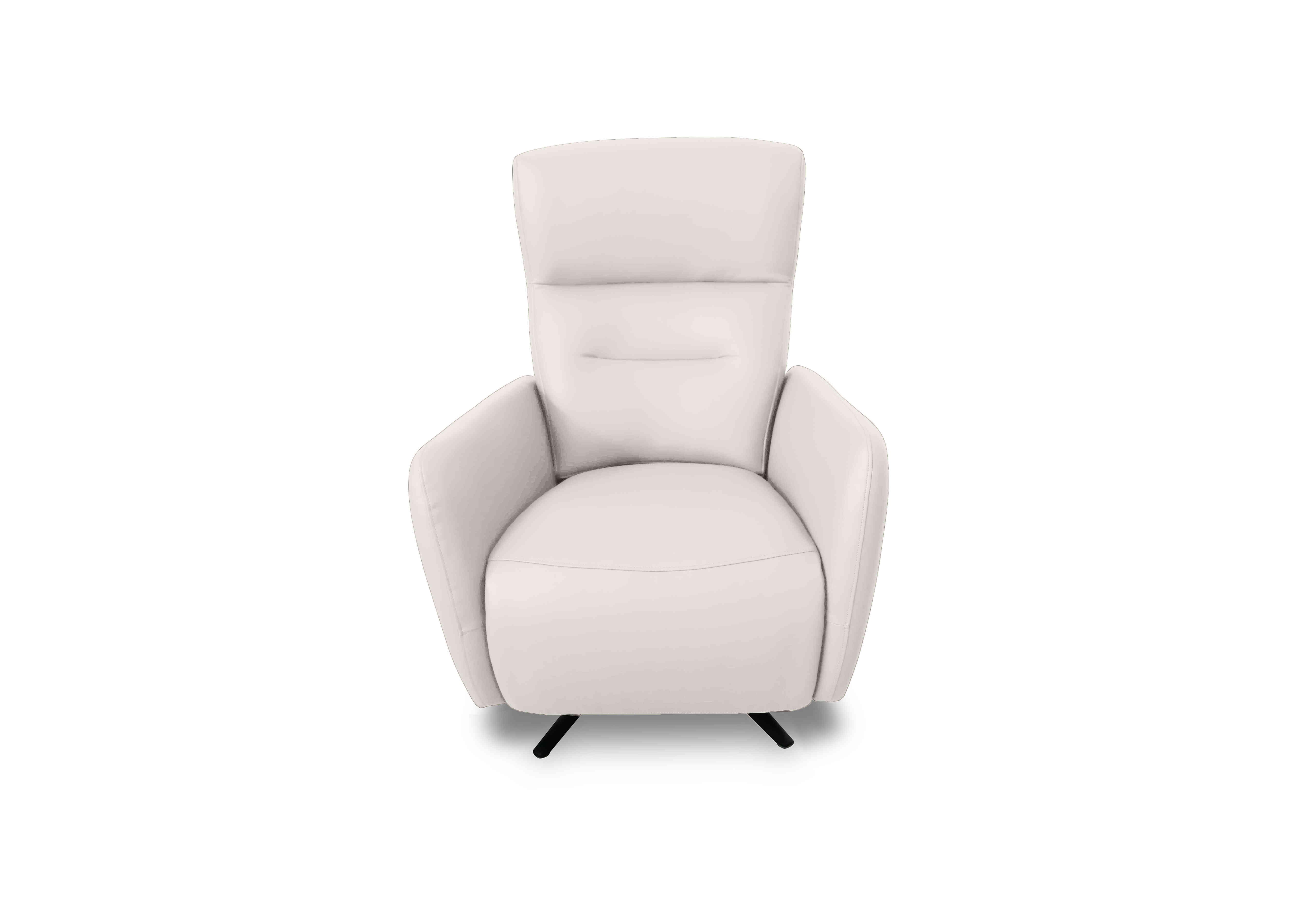 Designer Chair Collection Le Mans Leather Dual Power Recliner Swivel Chair in Bv-156e Frost on Furniture Village