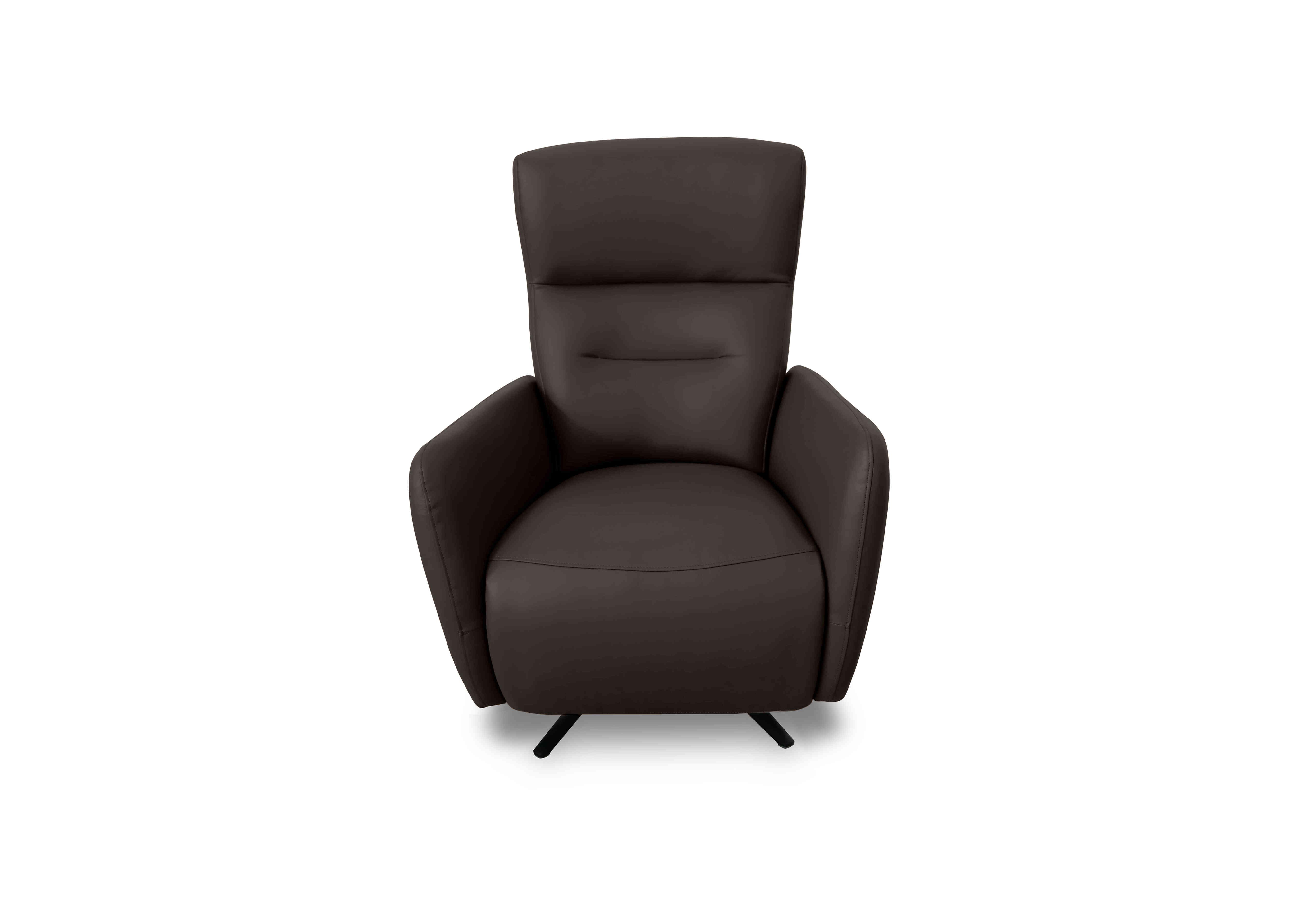 Designer Chair Collection Le Mans Leather Dual Power Recliner Swivel Chair in Bv-1748 Dark Chocolate on Furniture Village