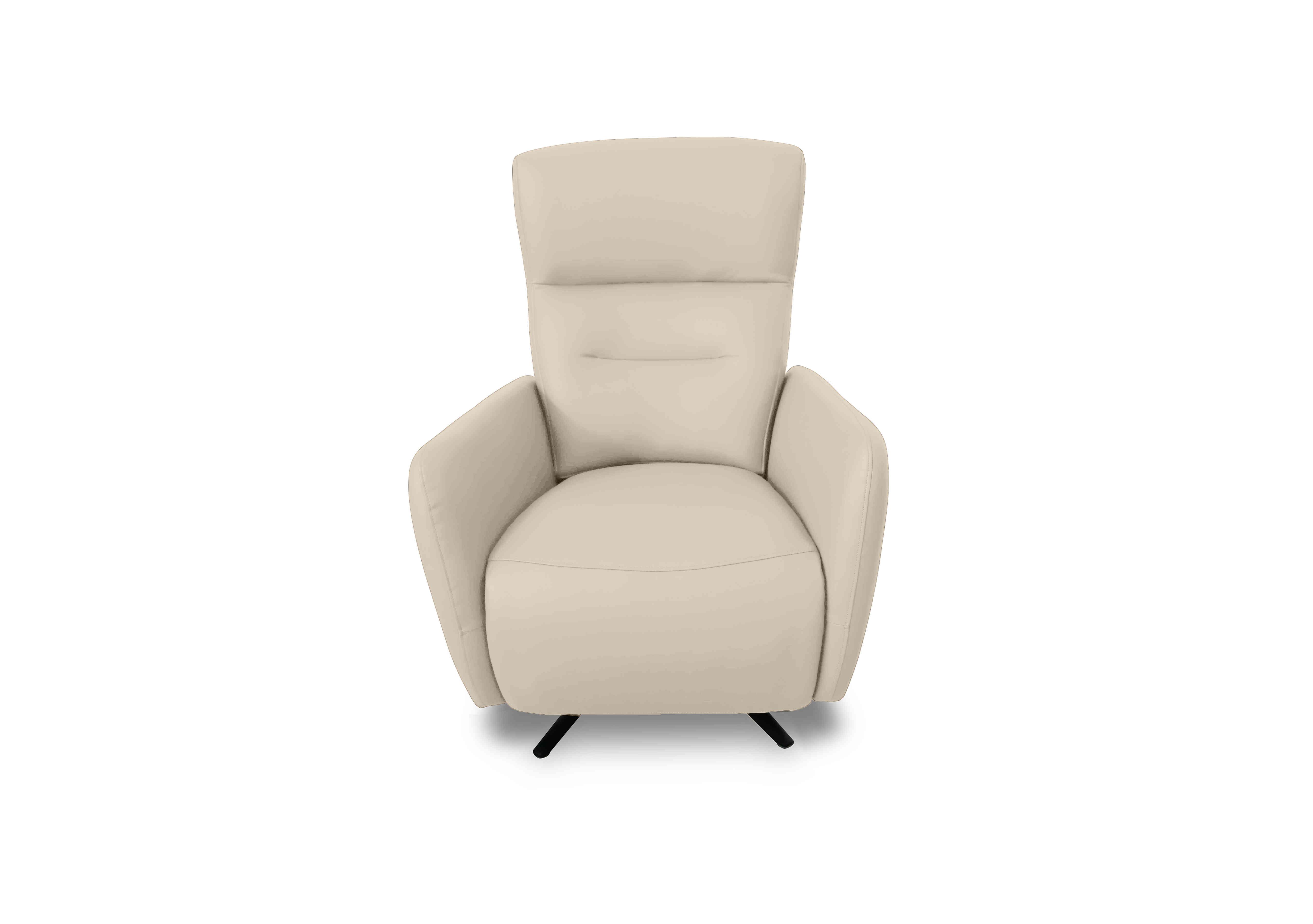 Designer Chair Collection Le Mans Leather Dual Power Recliner Swivel Chair in Bv-862c Bisque on Furniture Village