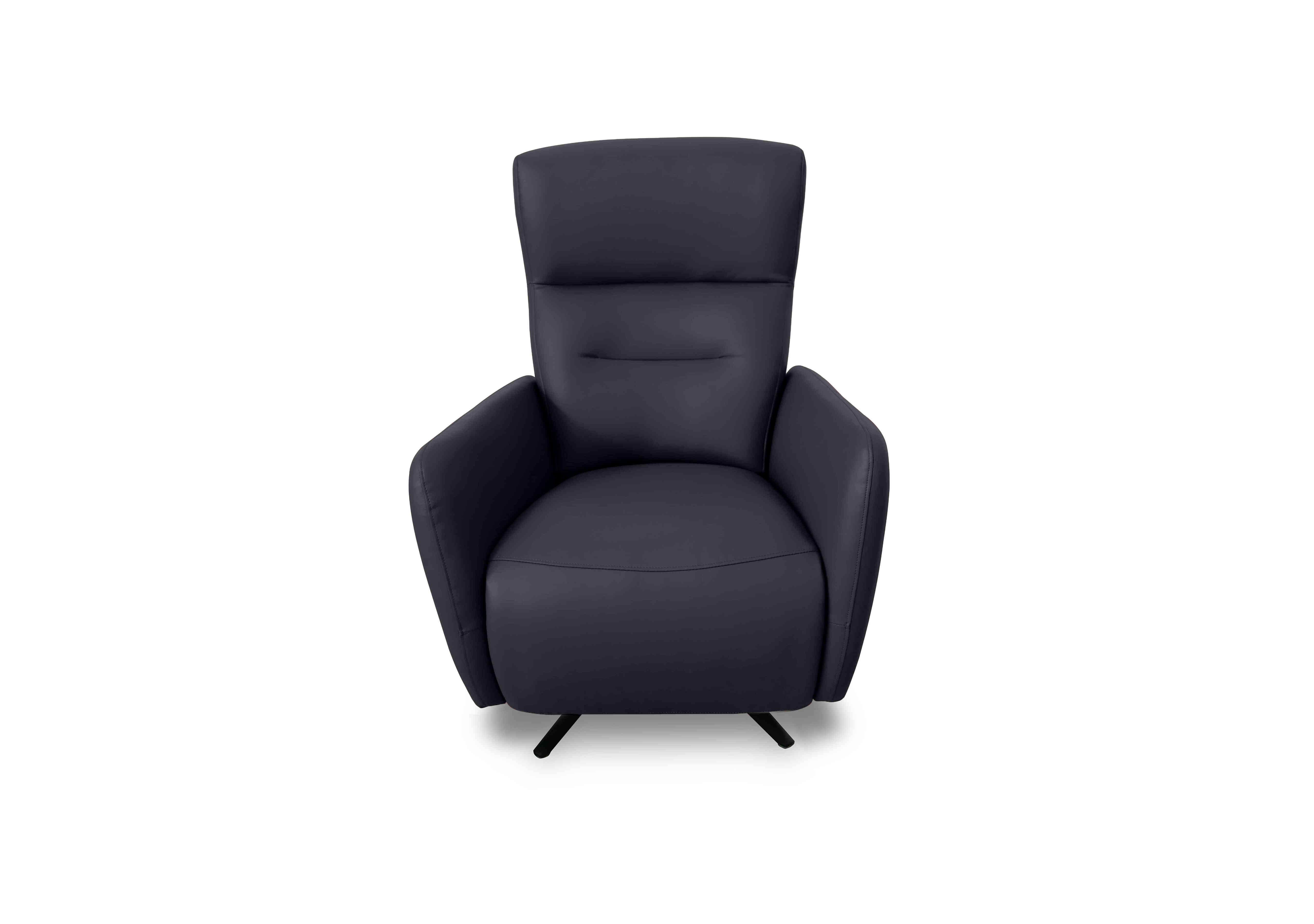 Designer Chair Collection Le Mans Leather Dual Power Recliner Swivel Chair in Hw-887c Black on Furniture Village