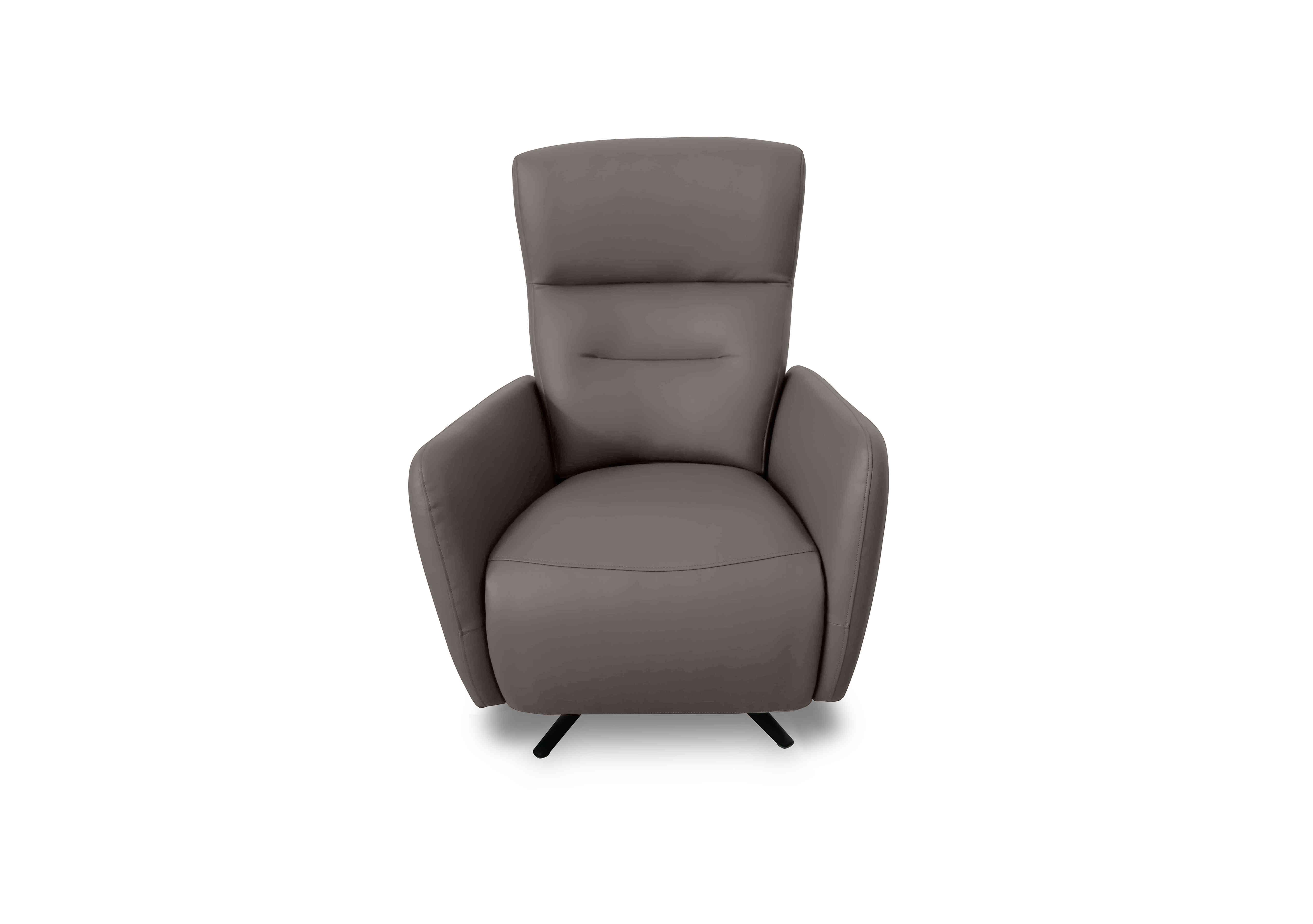 Designer Chair Collection Le Mans Leather Dual Power Recliner Swivel Chair in Nc-042e Elephant on Furniture Village